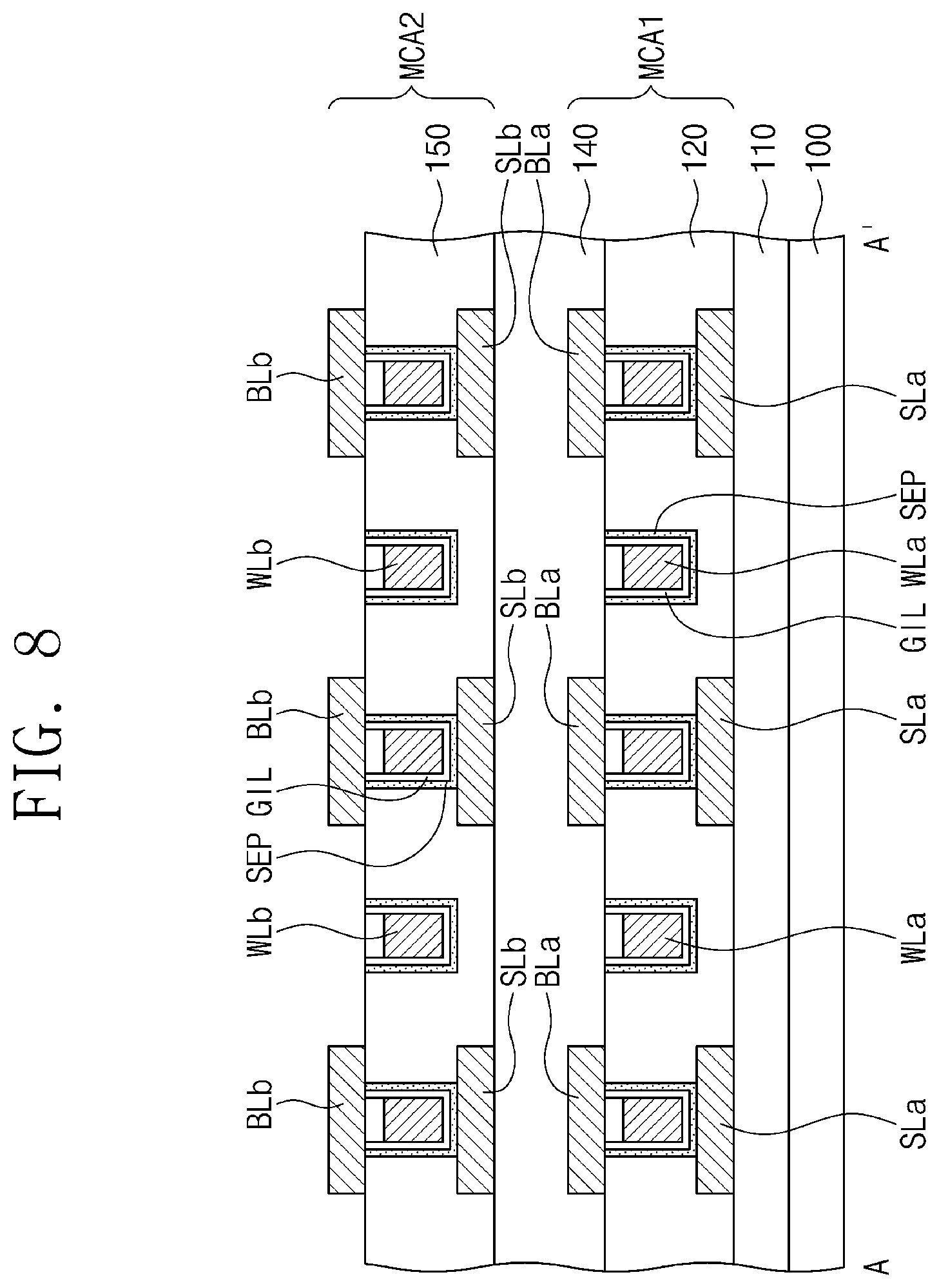 Patent US12317507 Figure 8 – Semiconductor memory device