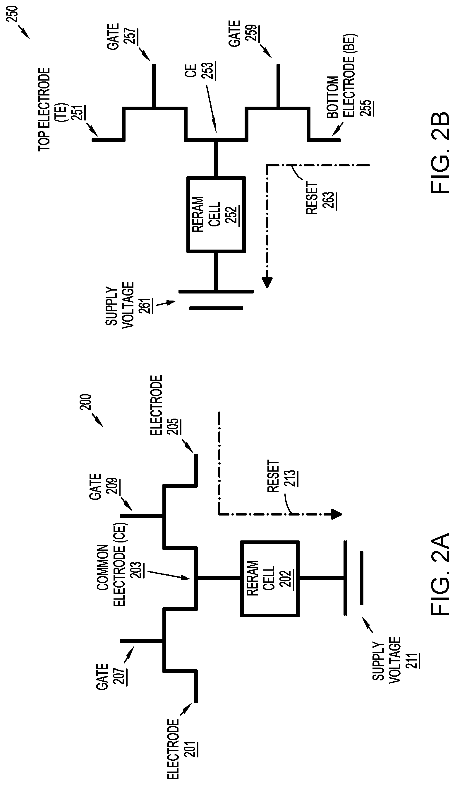 Patent US12317514 Figure 2 – Resistive random-access memory structures with stacked transistors