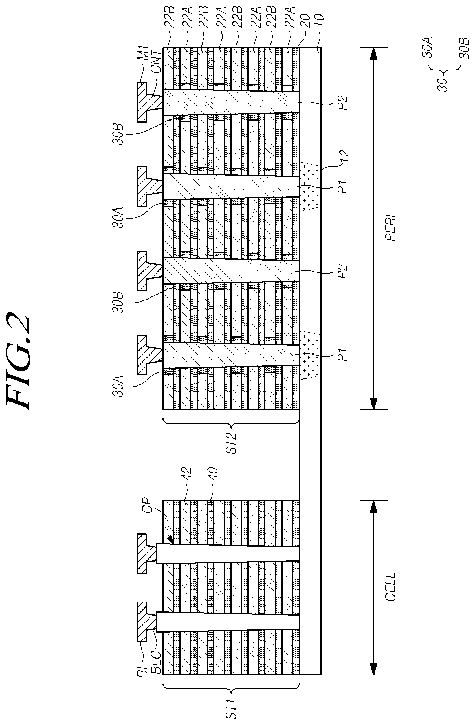 Patent US12317516 Figure 2 – Semiconductor device including capacitors and manufacturing method thereof