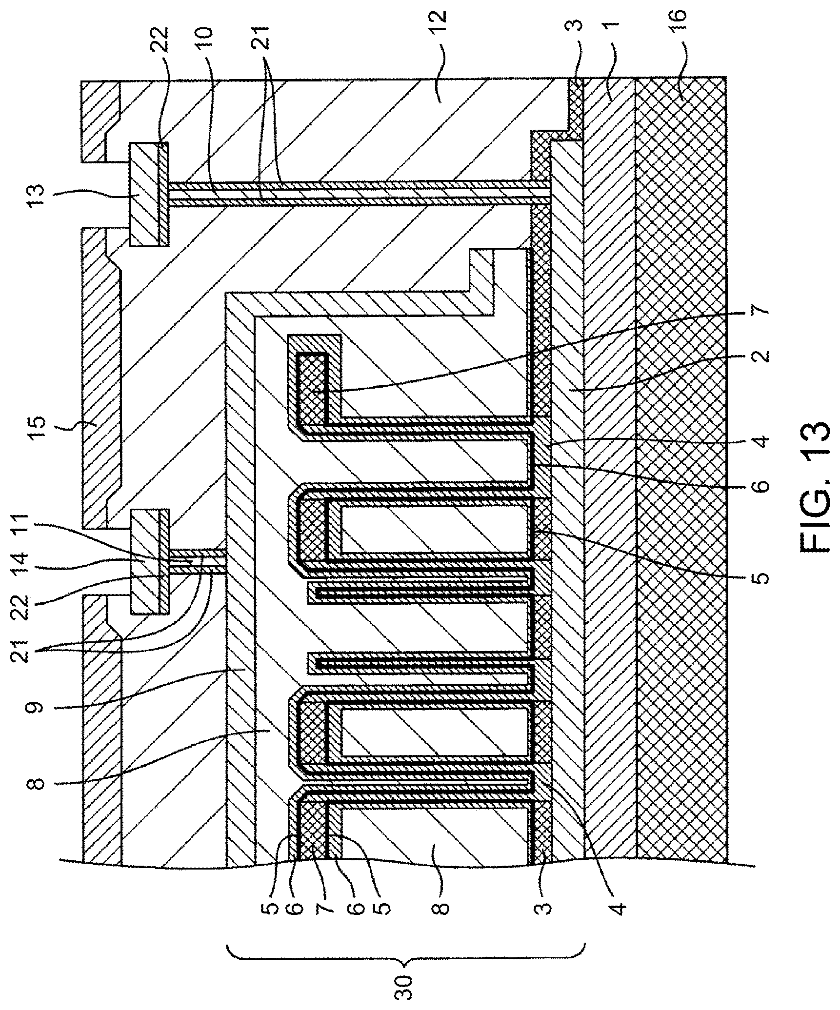 Patent US12317521 Figure 12 – Capacitor device and manufacturing method therefor