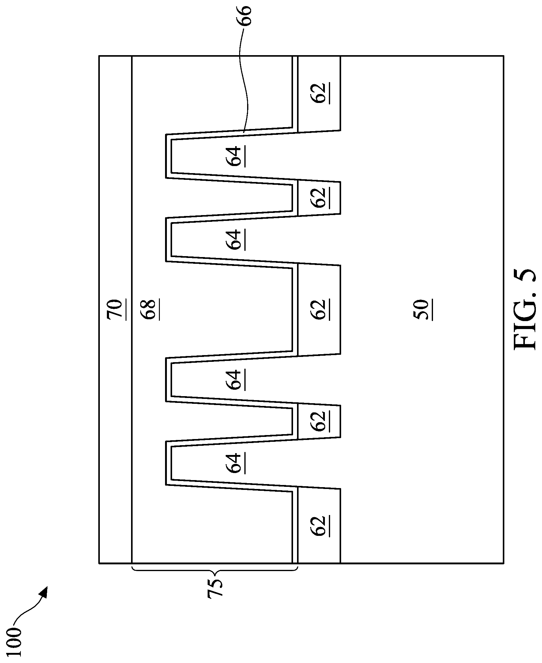 Patent US12317525 Figure 5 – Fin field-effect transistor device and method of forming the same