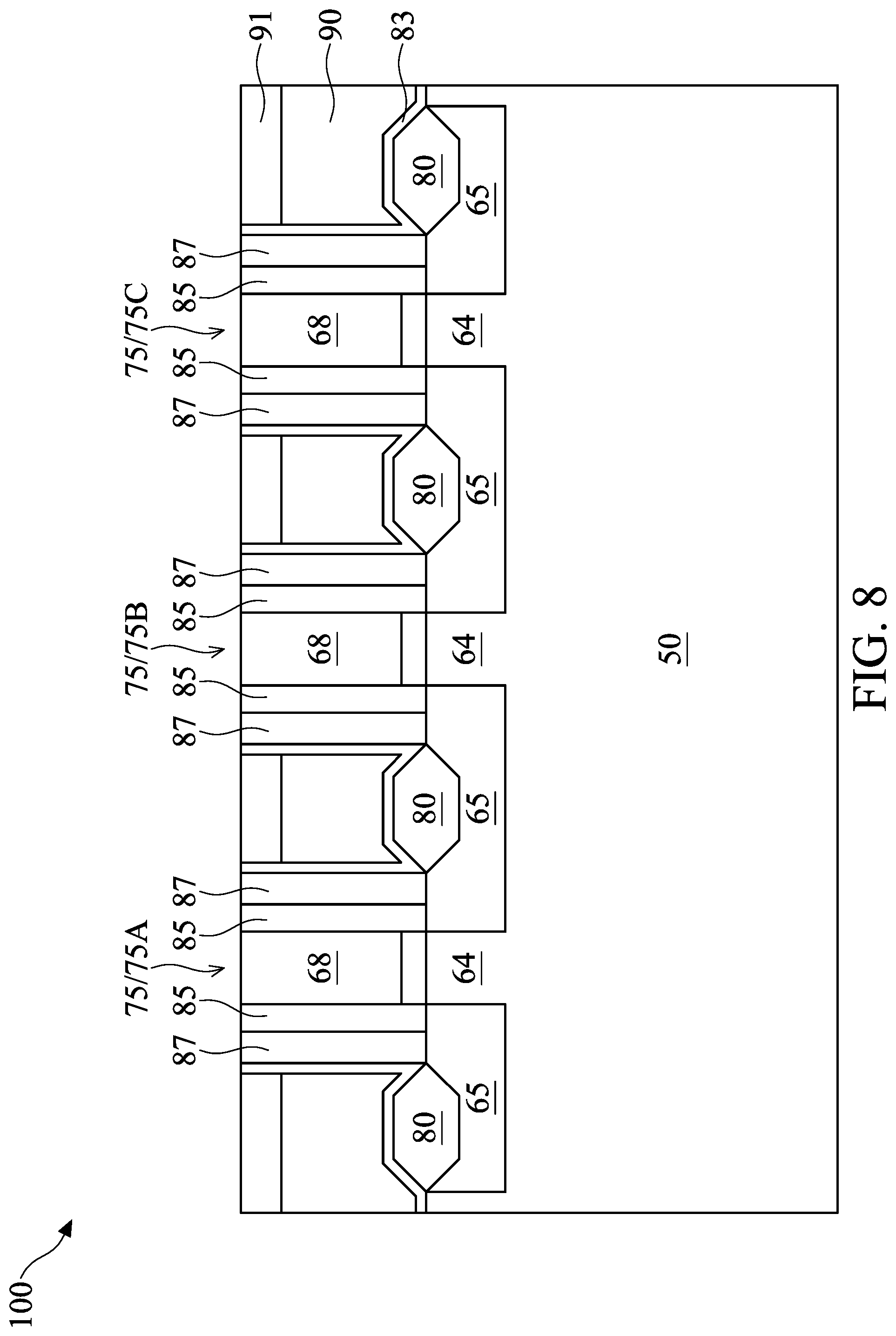 Patent US12317525 Figure 10 – Fin field-effect transistor device and method of forming the same