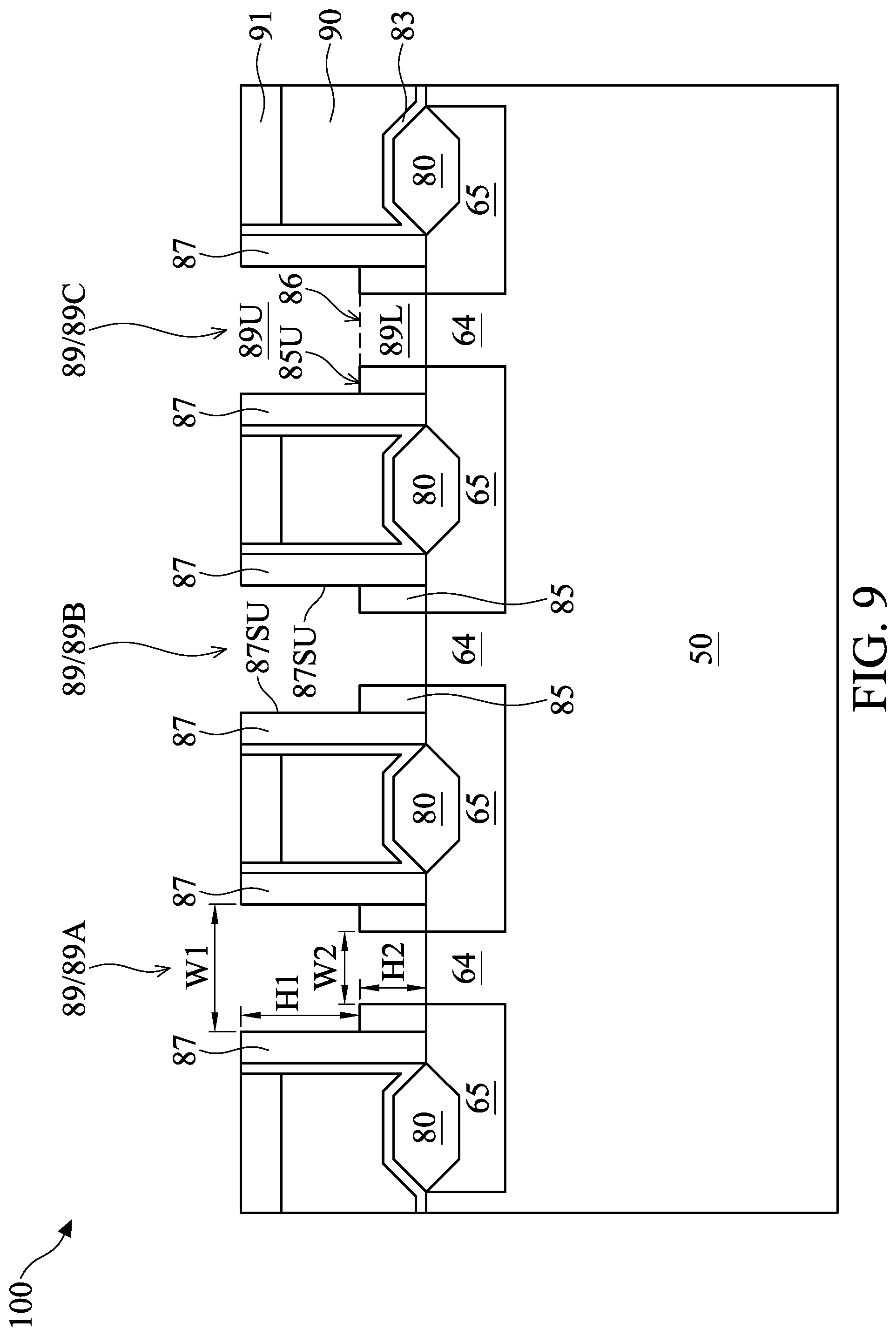 Patent US12317525 Figure 11 – Fin field-effect transistor device and method of forming the same