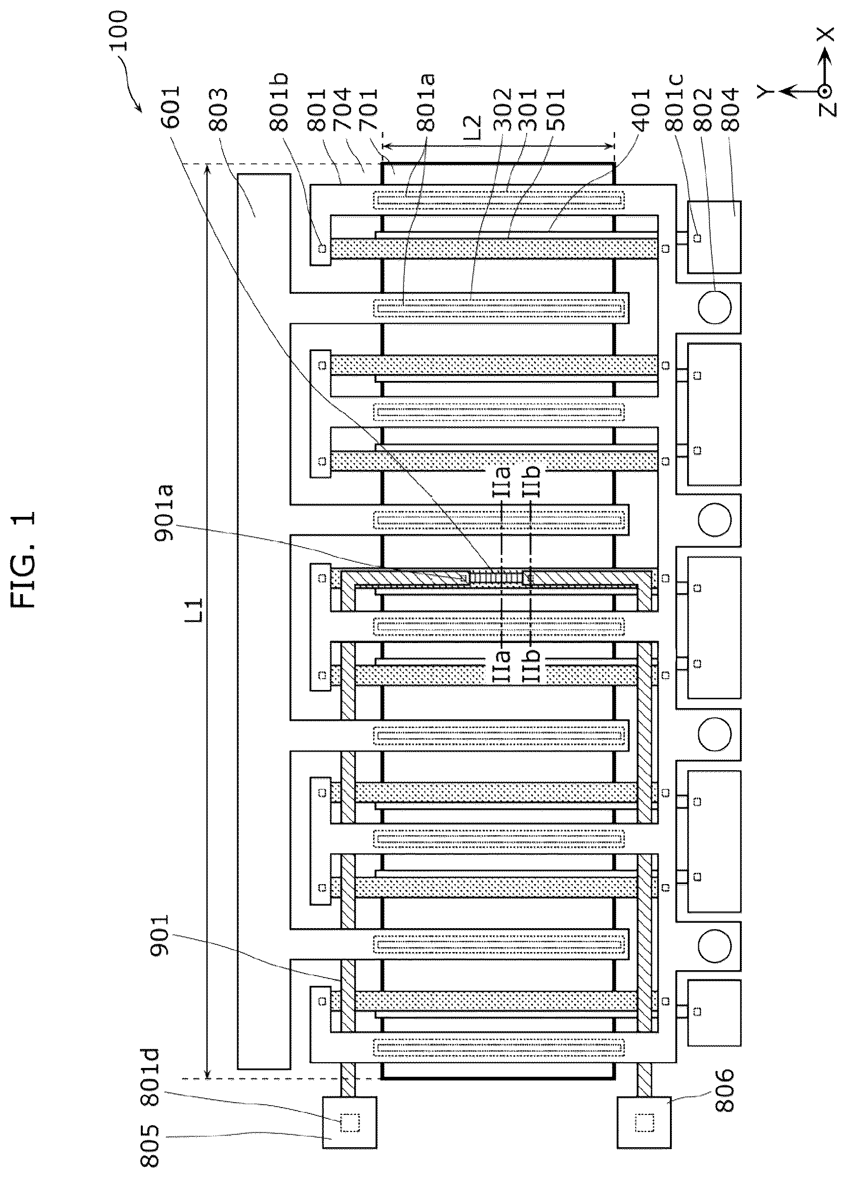 Patent US12317533 Figure 1 – Semiconductor device for power amplification