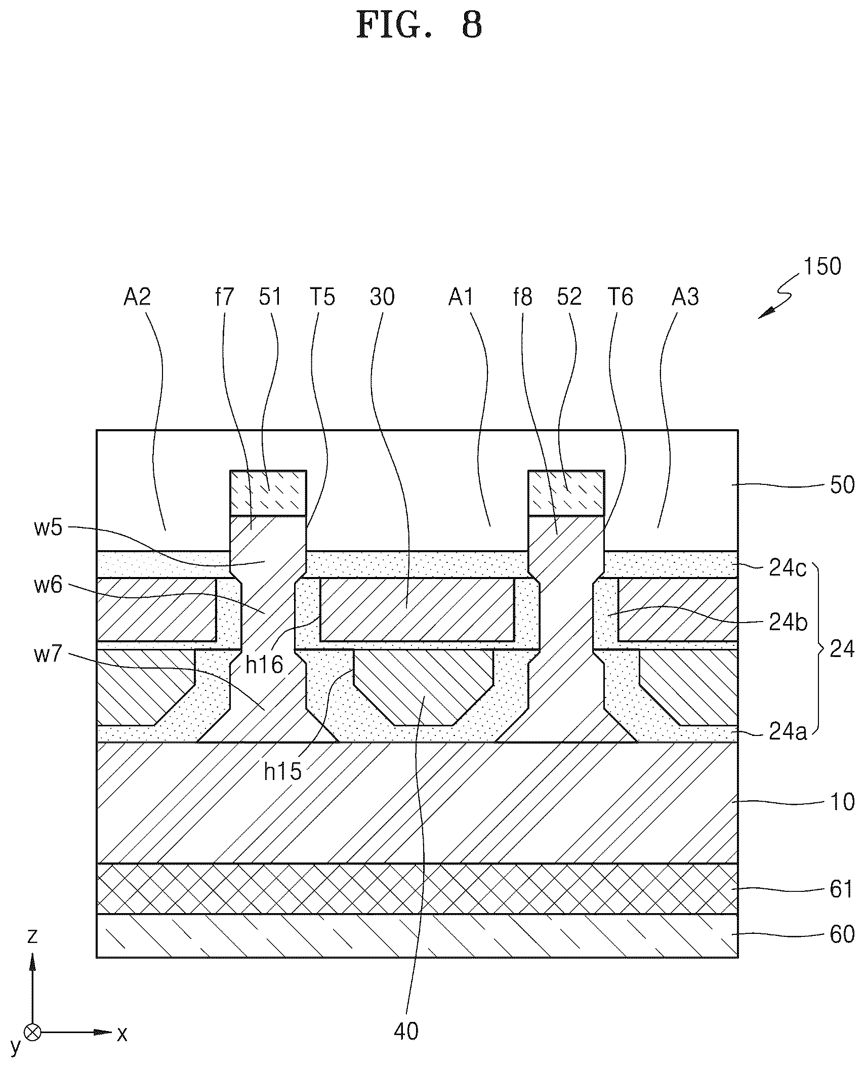 Patent US12317536 Figure 8 – Semiconductor device and power switching system including the same