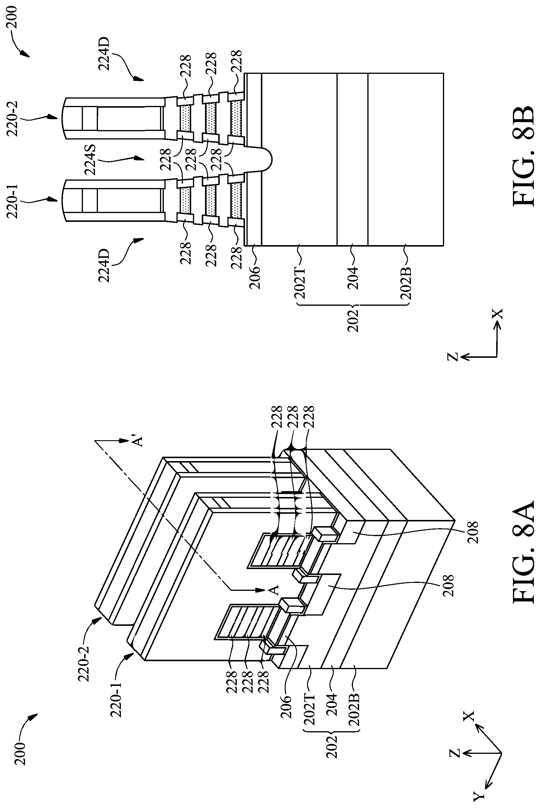 Patent US12317542 Figure 8 – Semiconductor device with backside self-aligned power rail and methods of forming the same