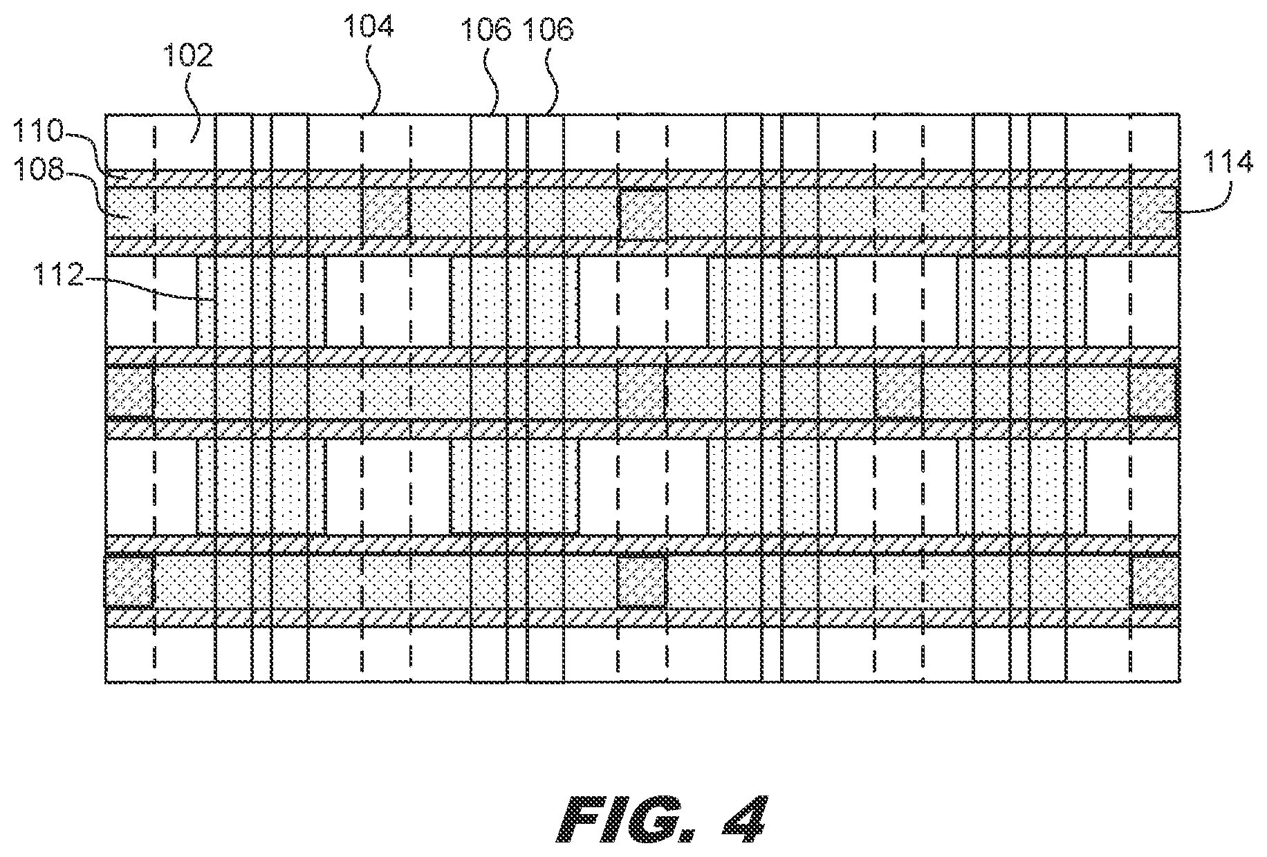 Patent US12317549 Figure 5 – Dielectric fin structures with varying height