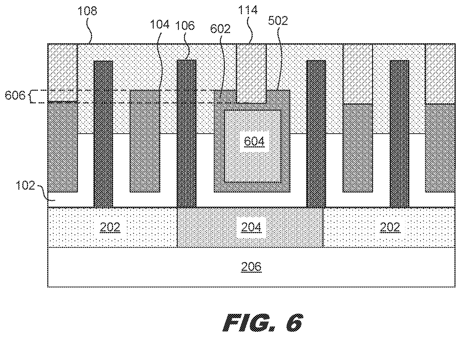 Patent US12317549 Figure 7 – Dielectric fin structures with varying height