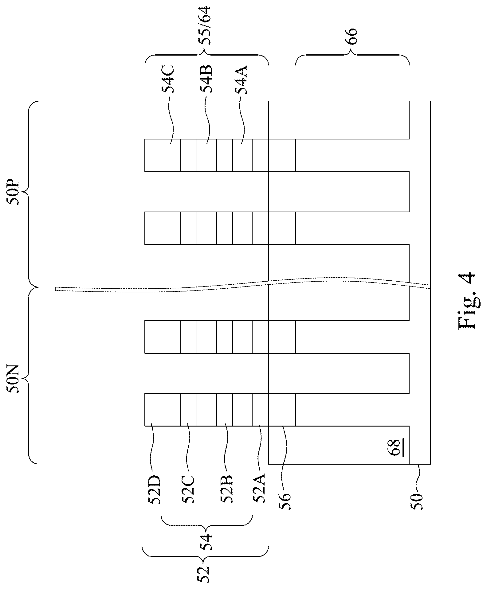 Patent US12317551 Figure 4 – Semiconductor devices including backside power rails and methods of manufacture