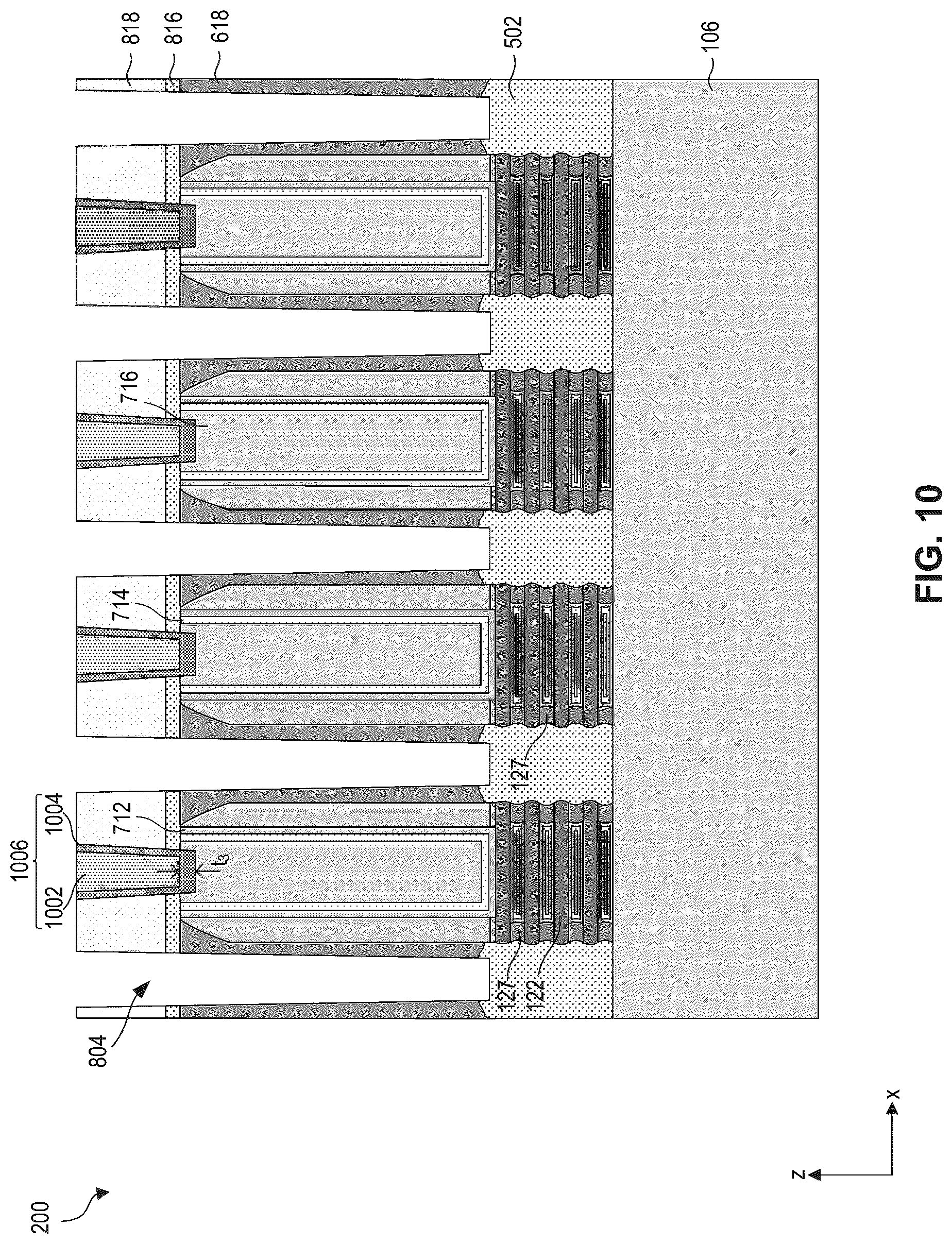 Patent US12317554 Figure 12 – Contact structures for semiconductor devices