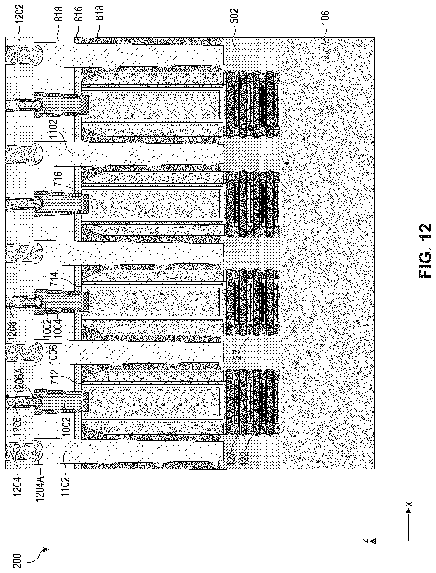 Patent US12317554 Figure 14 – Contact structures for semiconductor devices