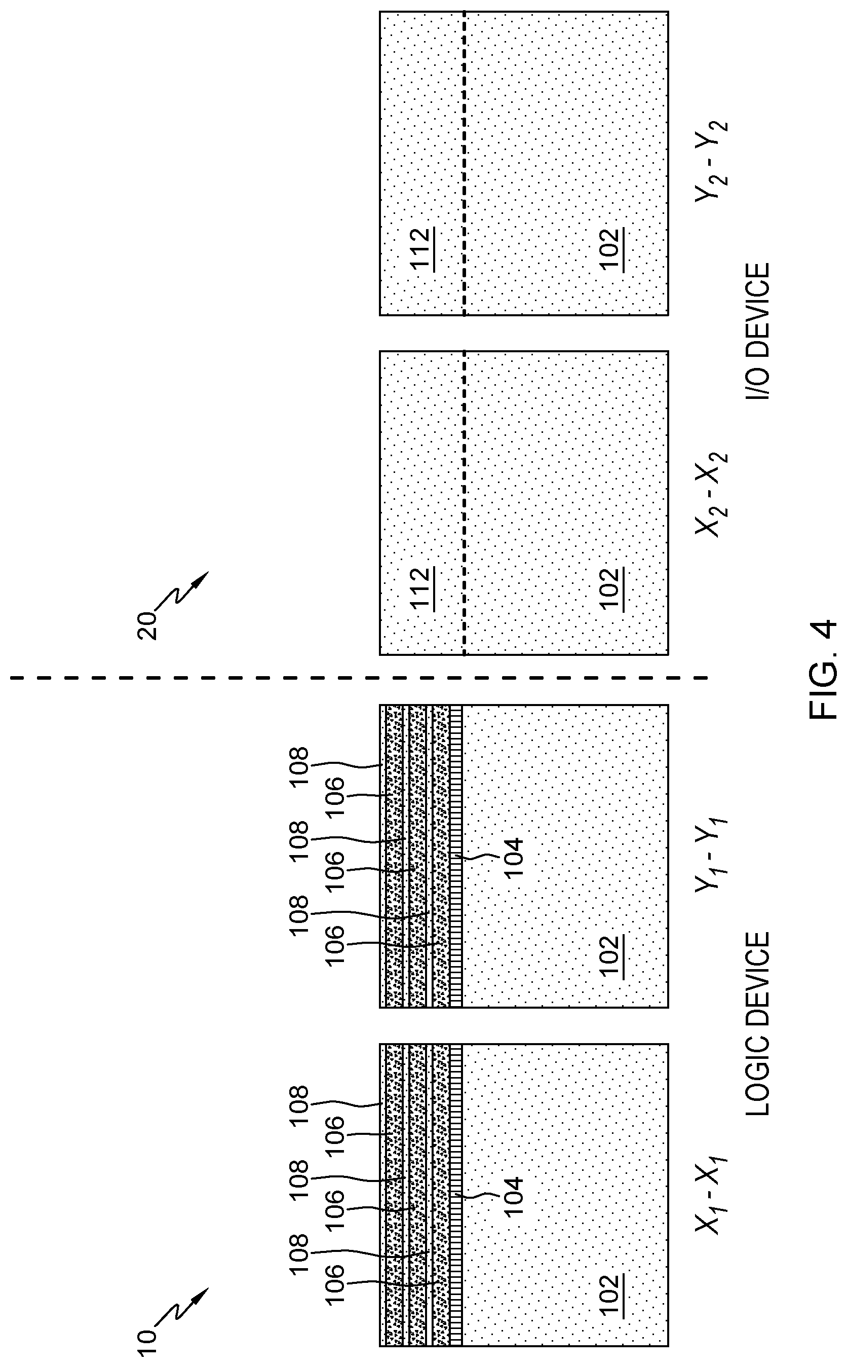 Patent US12317555 Figure 4 – Gate-all-around nanosheet field effect transistor integrated with fin field effect transistor