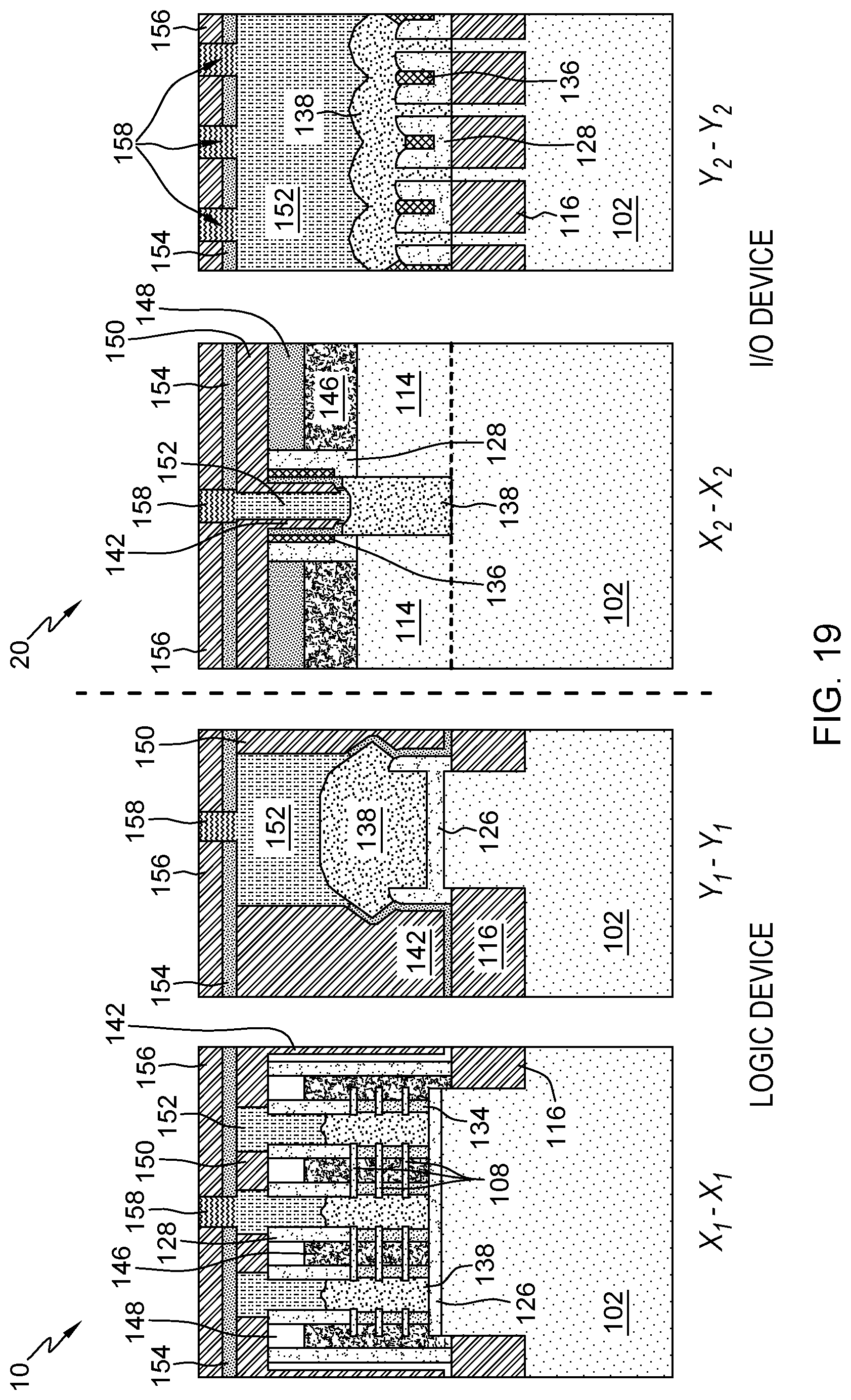 Patent US12317555 Figure 19 – Gate-all-around nanosheet field effect transistor integrated with fin field effect transistor