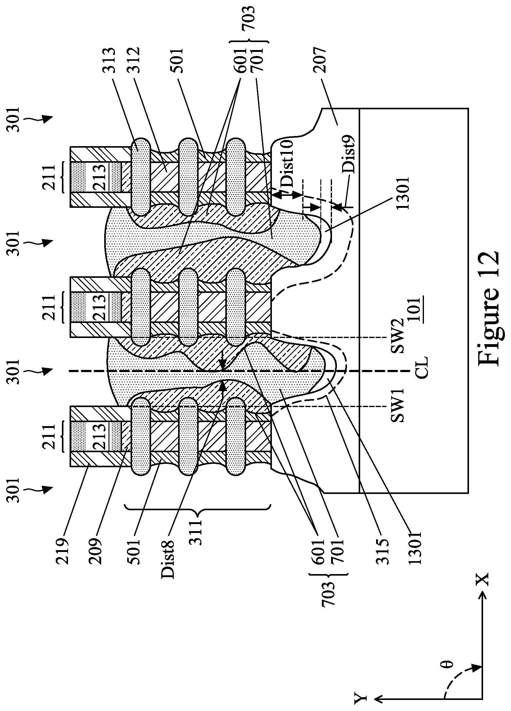 Patent US12317556 Figure 12 – Semiconductor devices and methods of manufacture