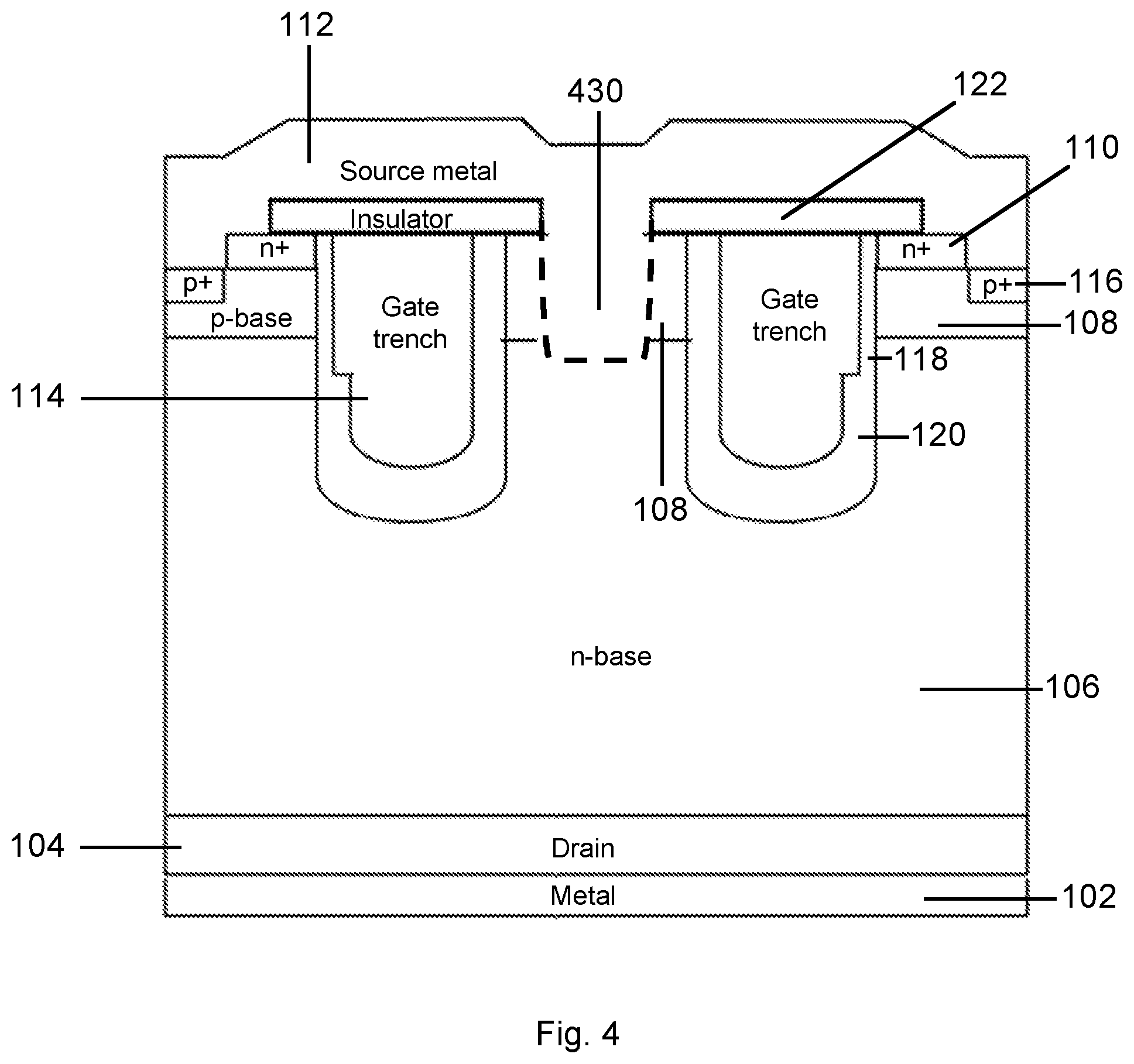 Patent US12317561 Figure 3 – SIC MOSFET structures with asymmetric trench oxide