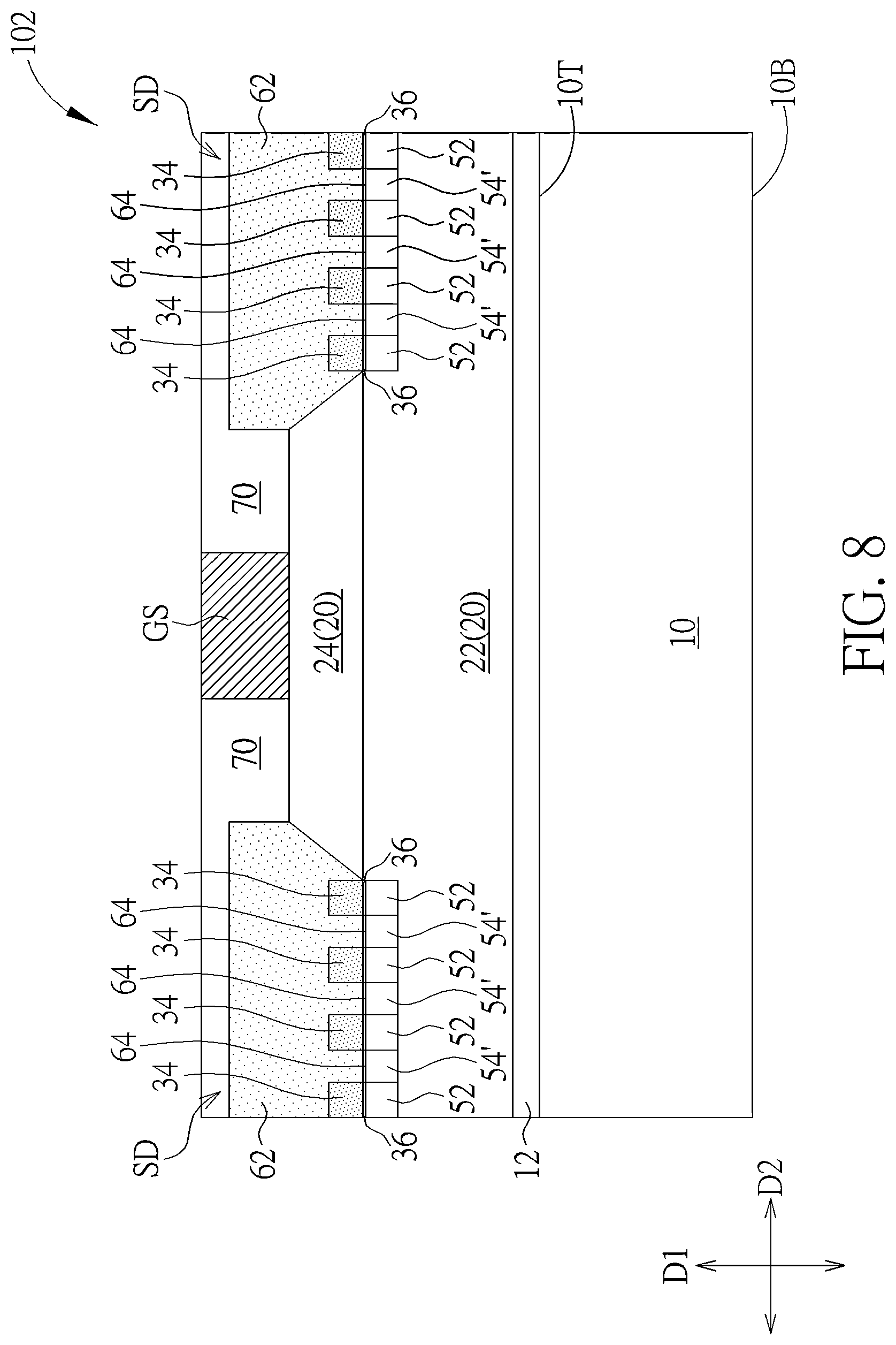 Patent US12317565 Figure 8 – Manufacturing method of semiconductor device