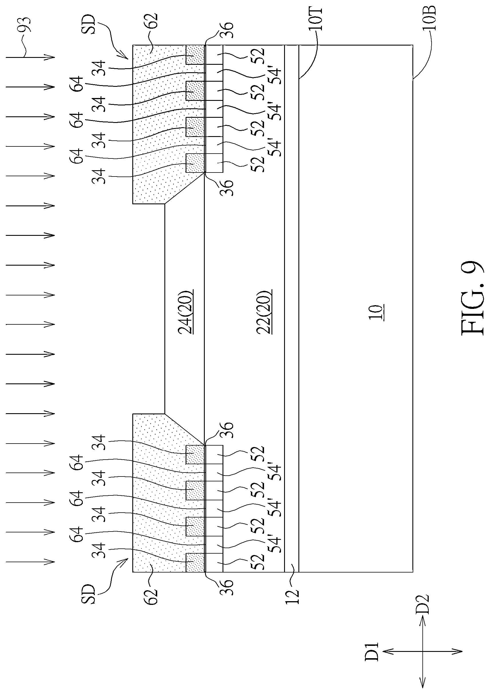 Patent US12317565 Figure 9 – Manufacturing method of semiconductor device