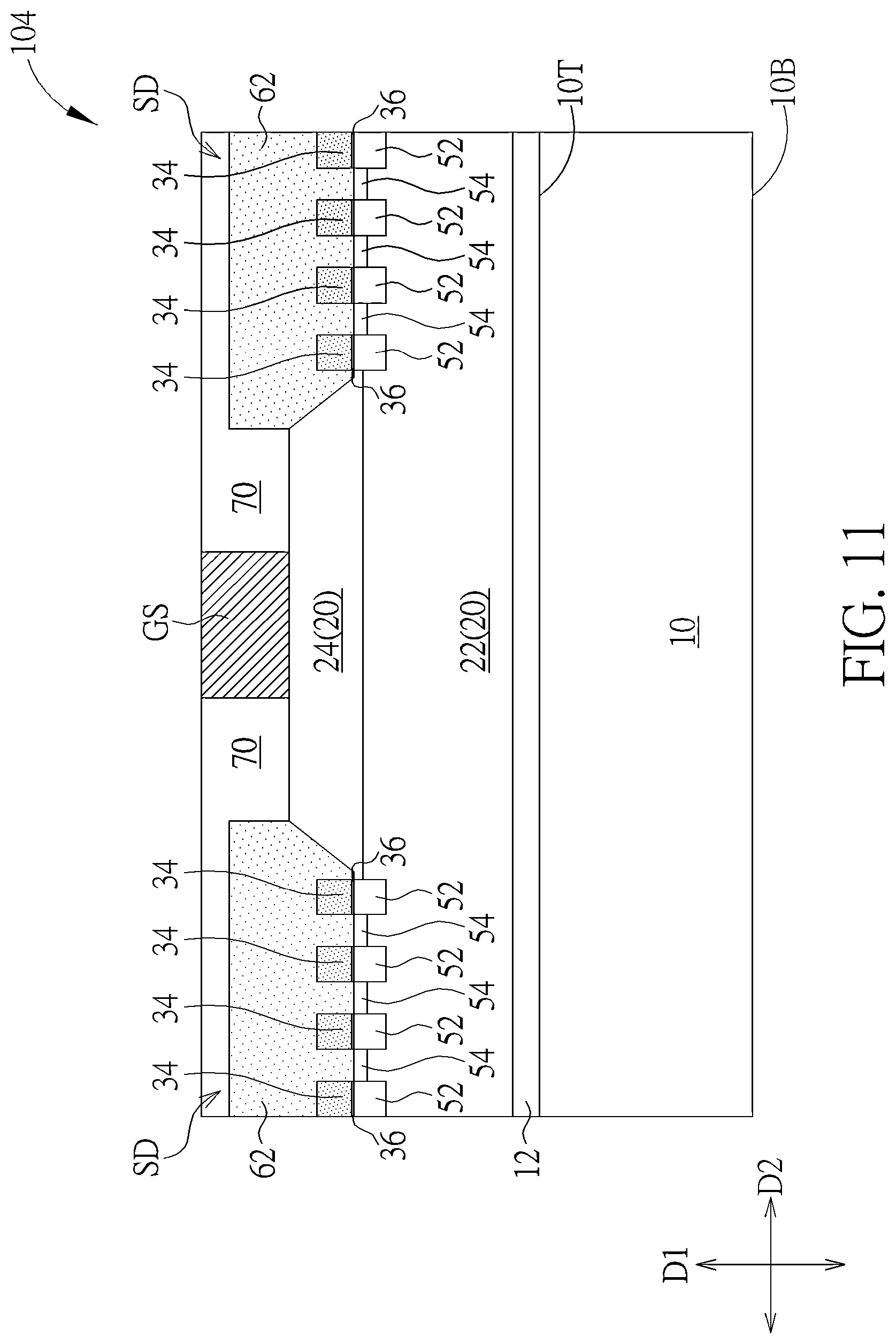 Patent US12317565 Figure 11 – Manufacturing method of semiconductor device
