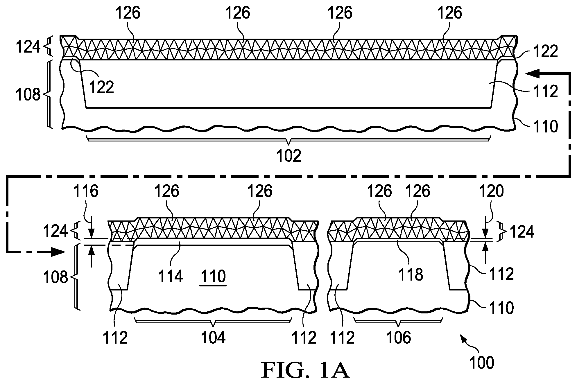 Patent US12317583 Figure 1 – Semiconductor device with low noise transistor and low temperature coefficient resistor