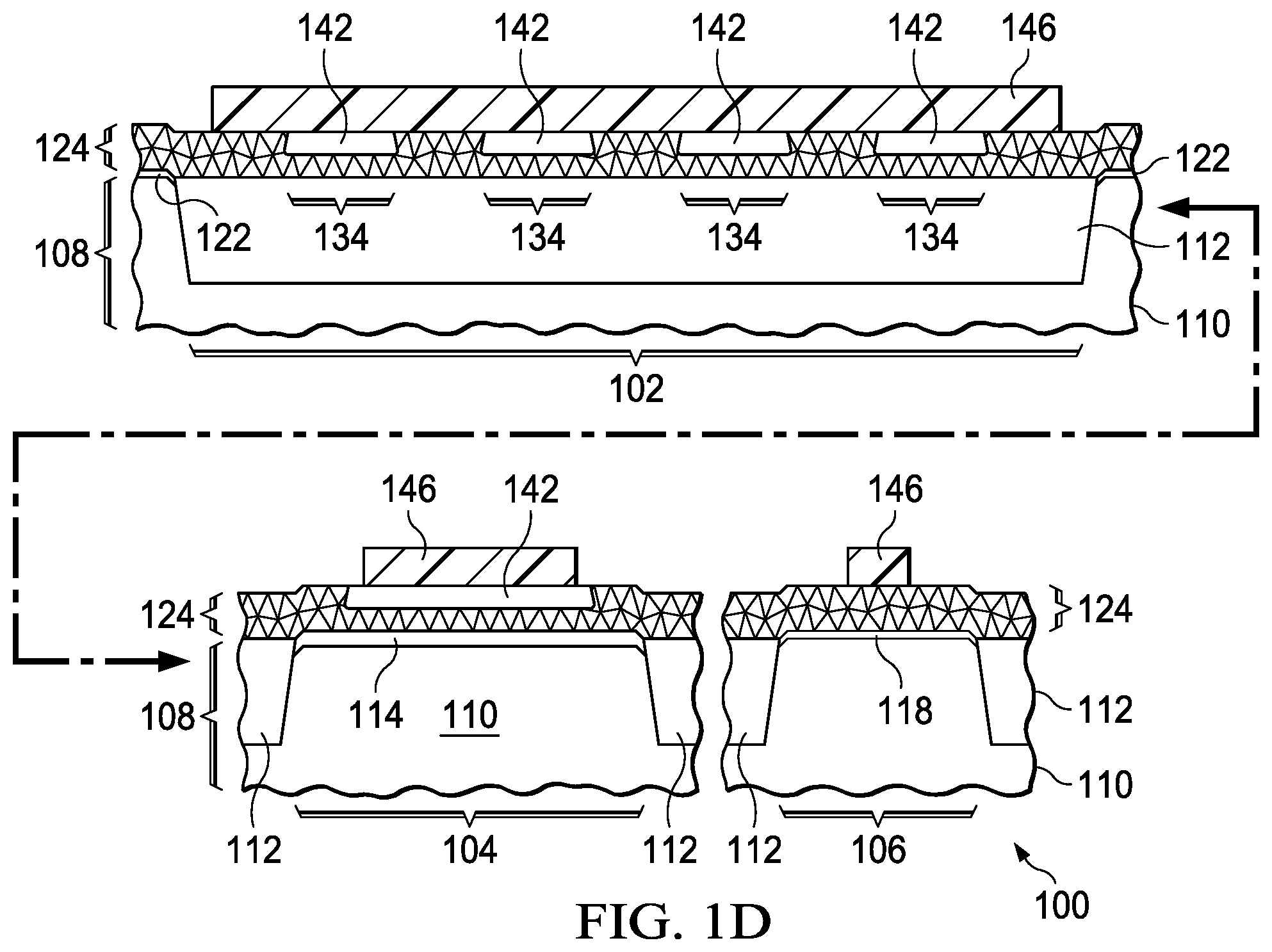 Patent US12317583 Figure 4 – Semiconductor device with low noise transistor and low temperature coefficient resistor