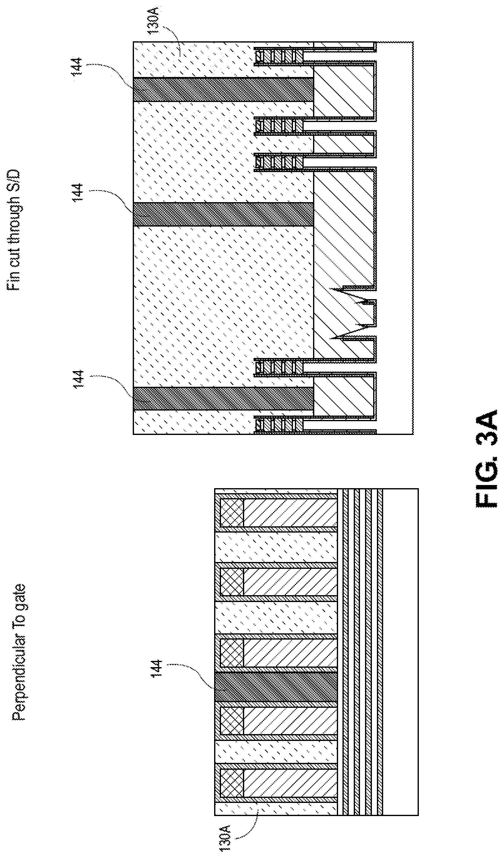 Patent US12317585 Figure 5 – Adjacent gate-all-around integrated circuit structures having non-merged epitaxial source or drain regions