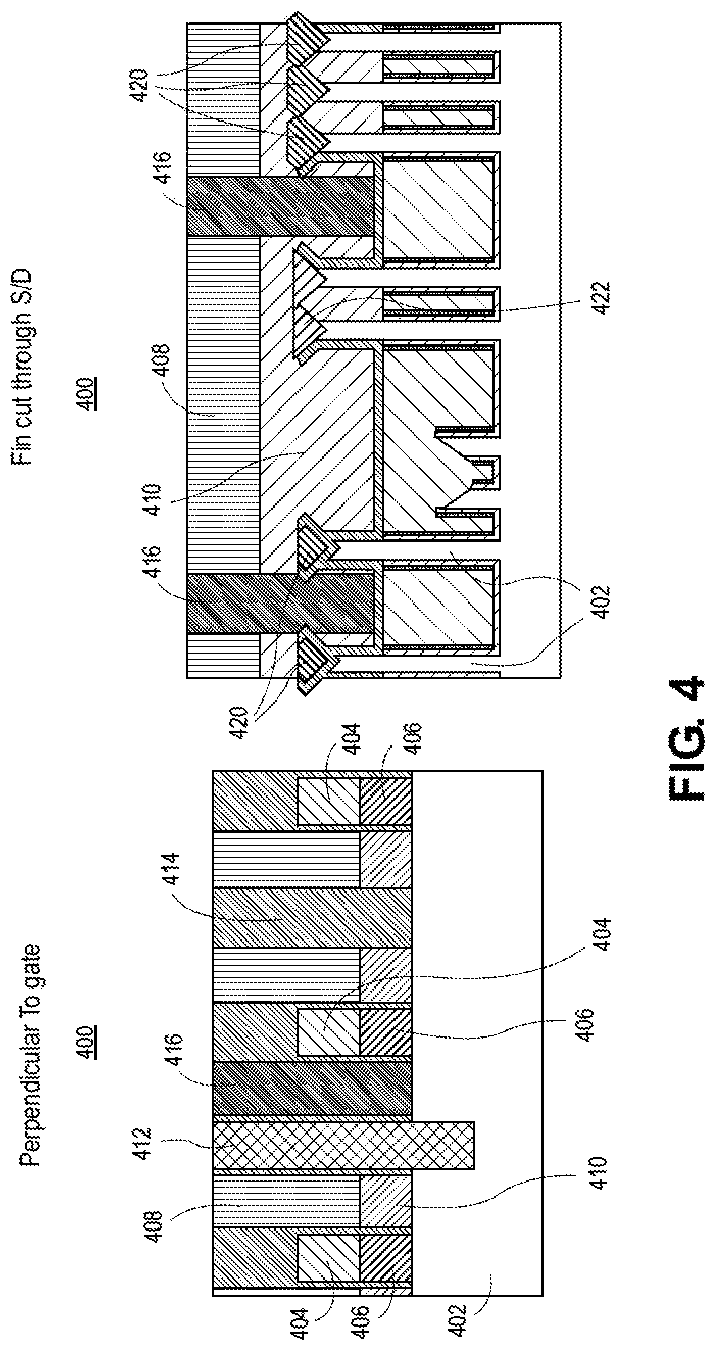 Patent US12317585 Figure 8 – Adjacent gate-all-around integrated circuit structures having non-merged epitaxial source or drain regions
