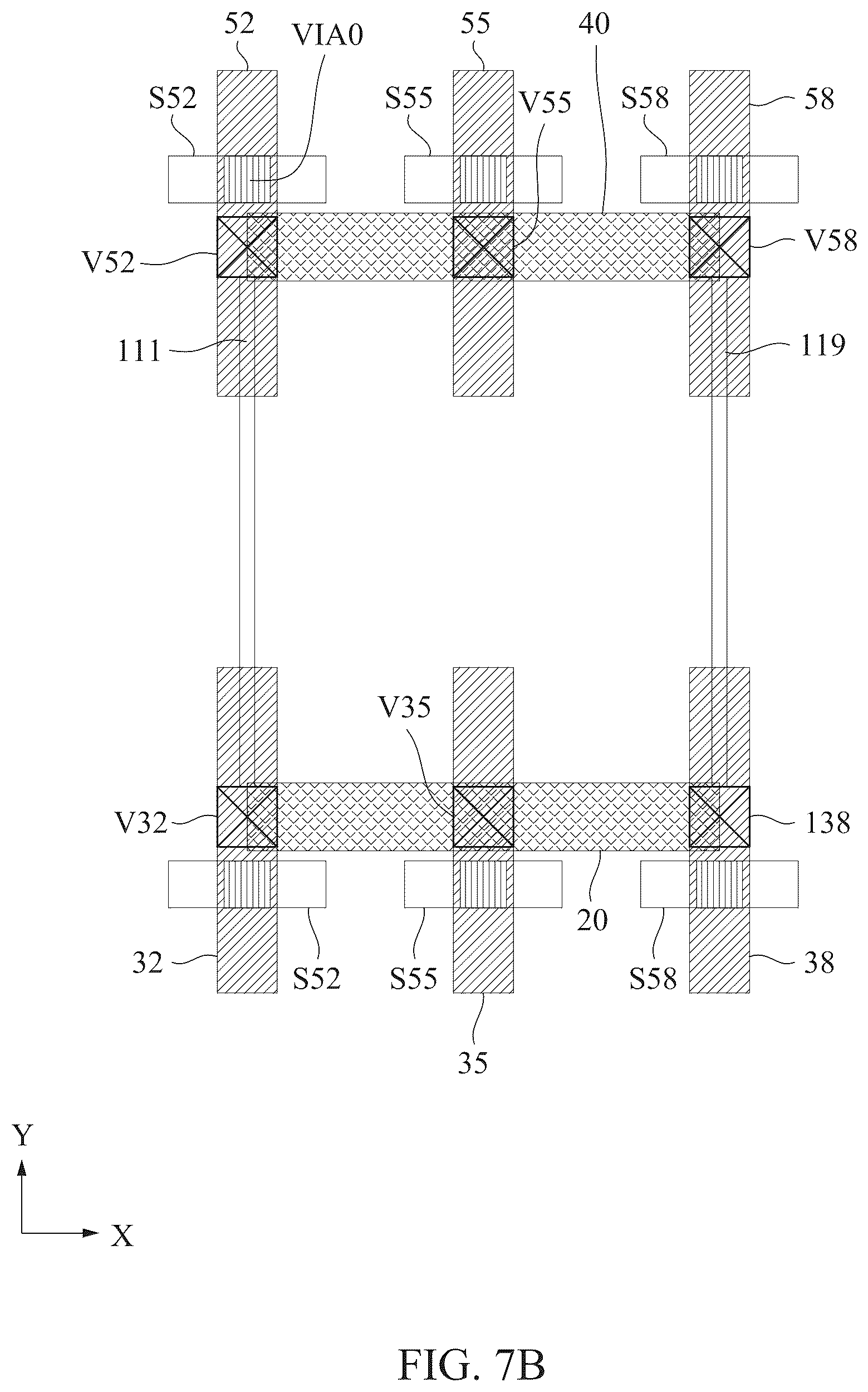 Patent US12317589 Figure 13 – Power rail and signal conducting line arrangement