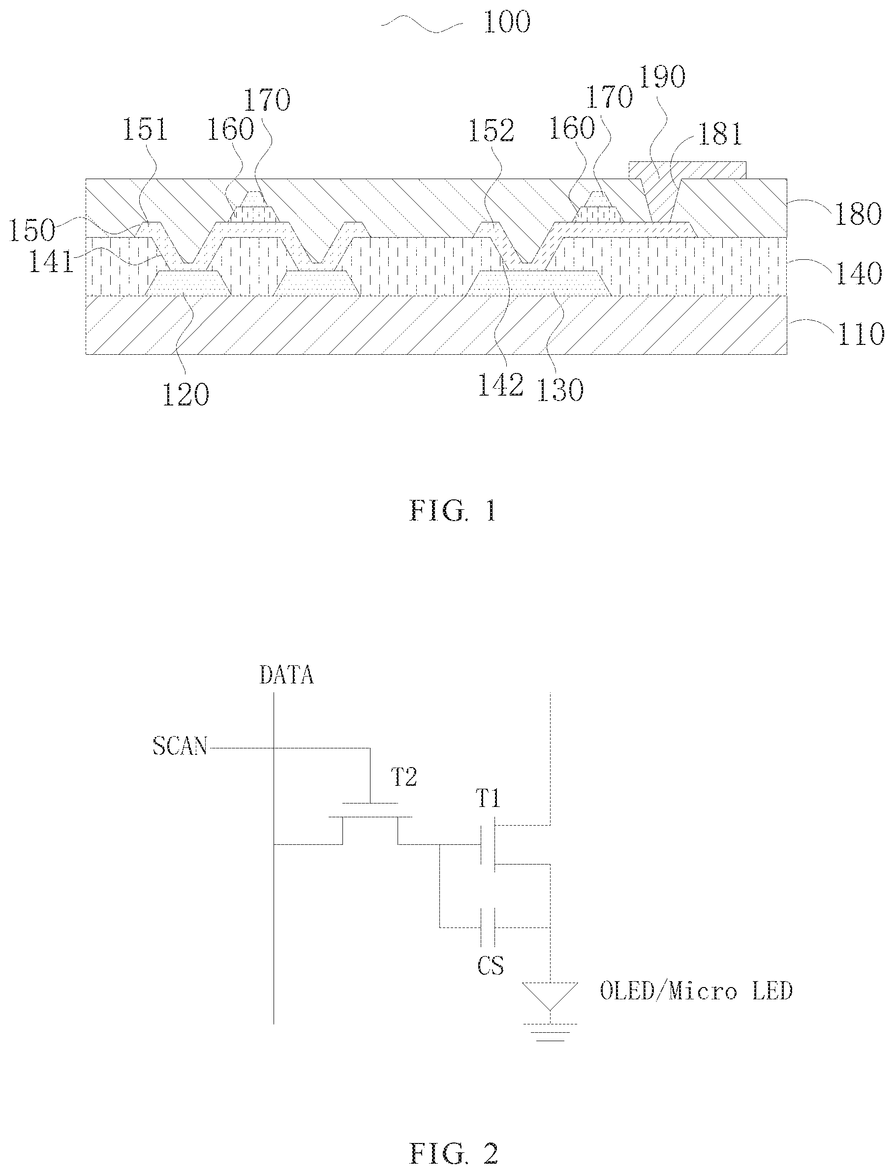 Patent US12317591 Figure 1 – Display panel and method of manufacturing the same