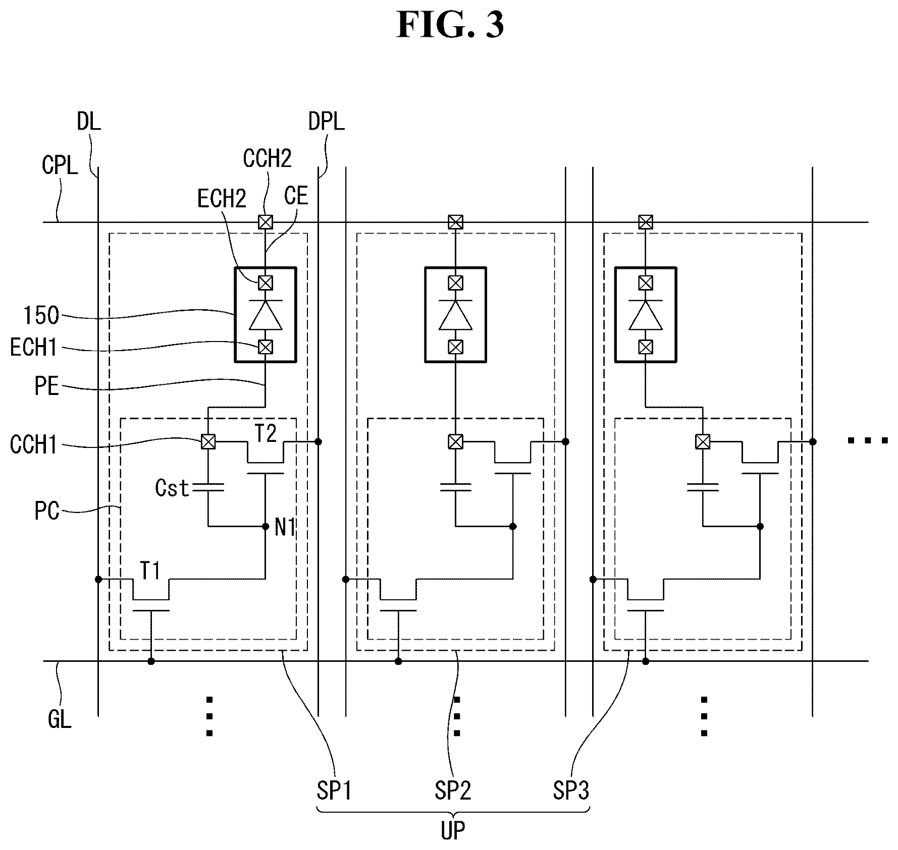 Patent US12317595 Figure 3 – Light emitting display device