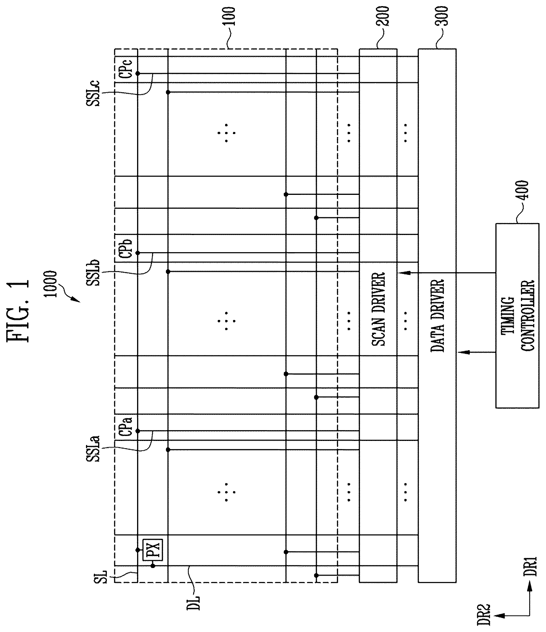 Patent US12317598 Figure 1 – Display device with single side driving structure