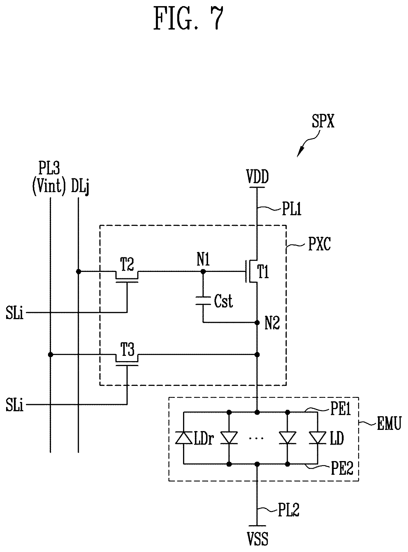 Patent US12317598 Figure 7 – Display device with single side driving structure