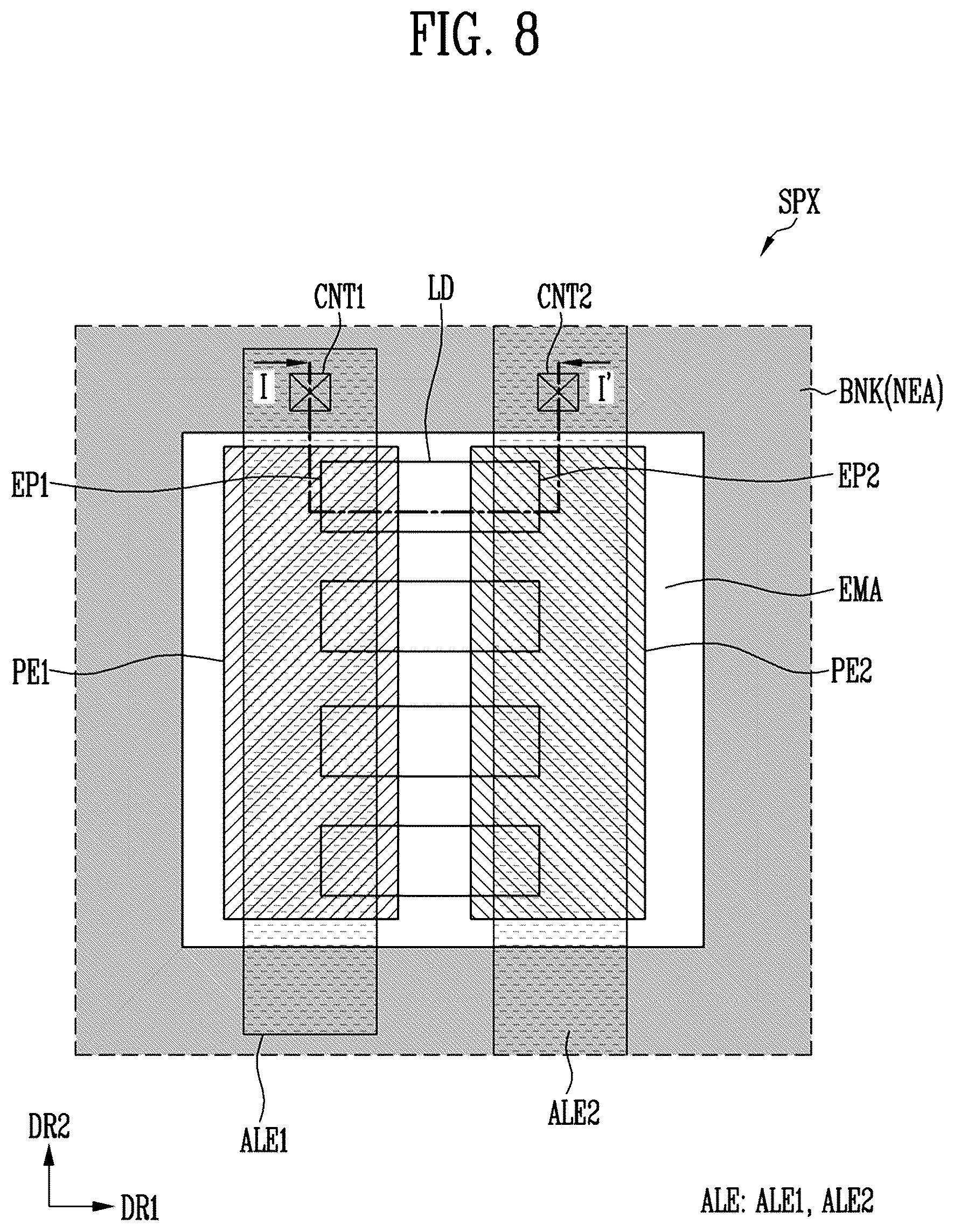 Patent US12317598 Figure 8 – Display device with single side driving structure