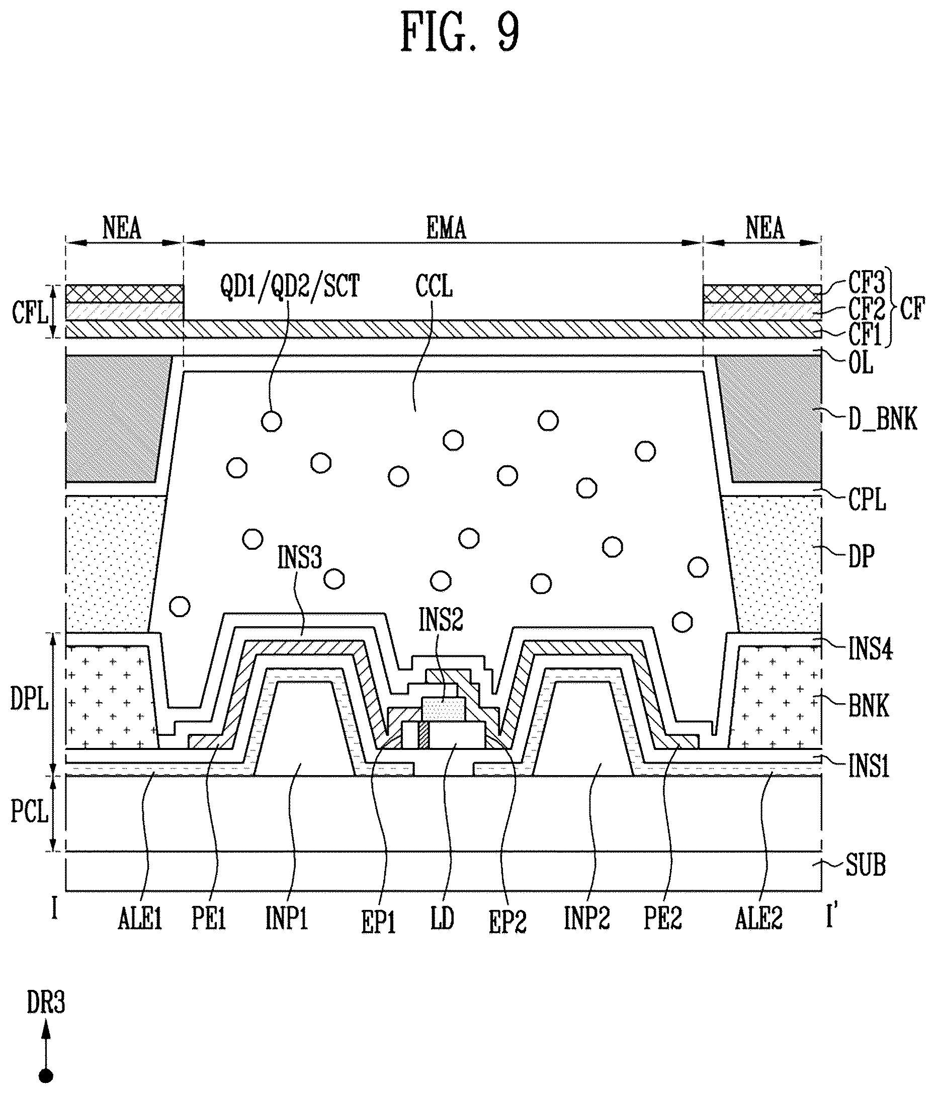 Patent US12317598 Figure 9 – Display device with single side driving structure