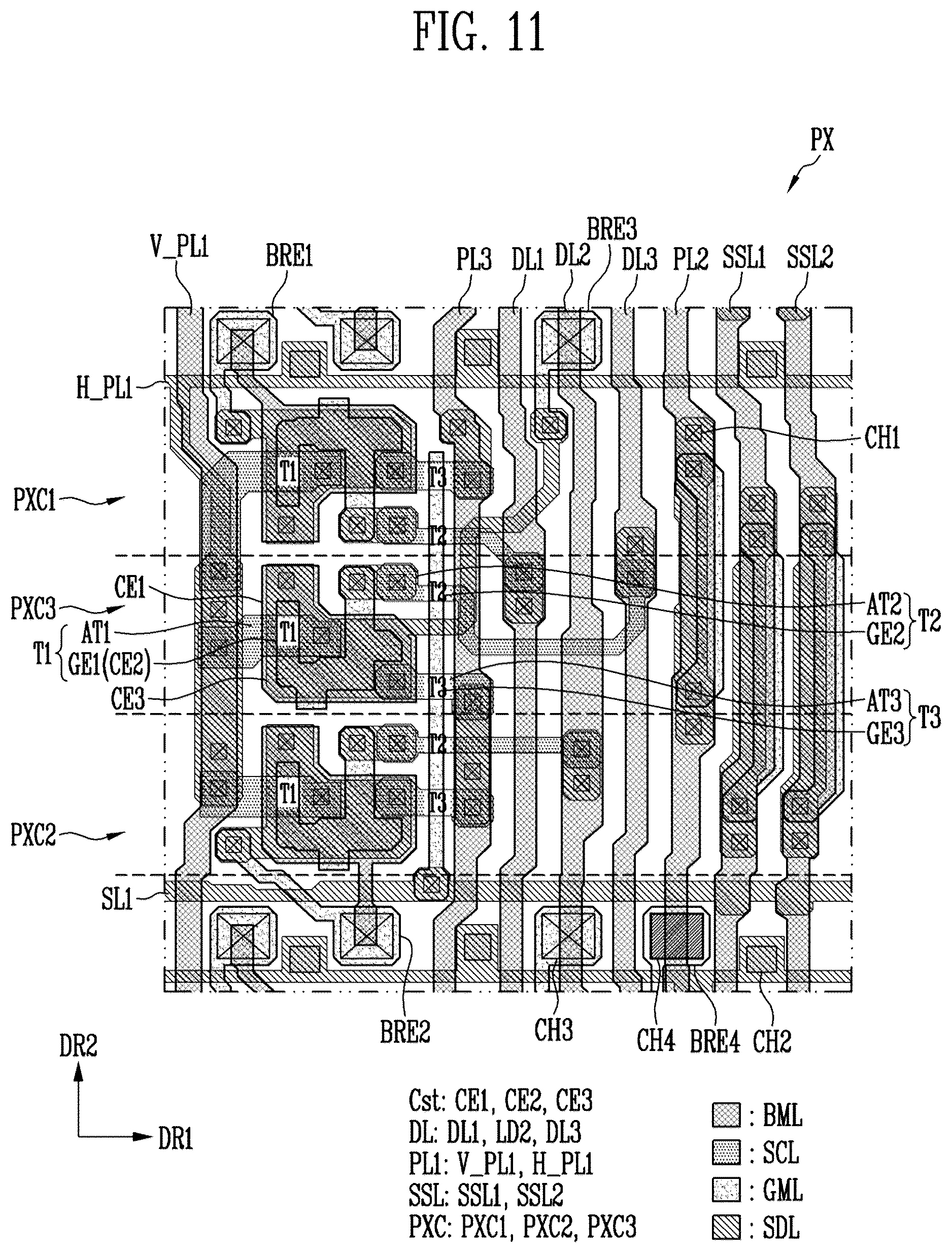 Patent US12317598 Figure 11 – Display device with single side driving structure