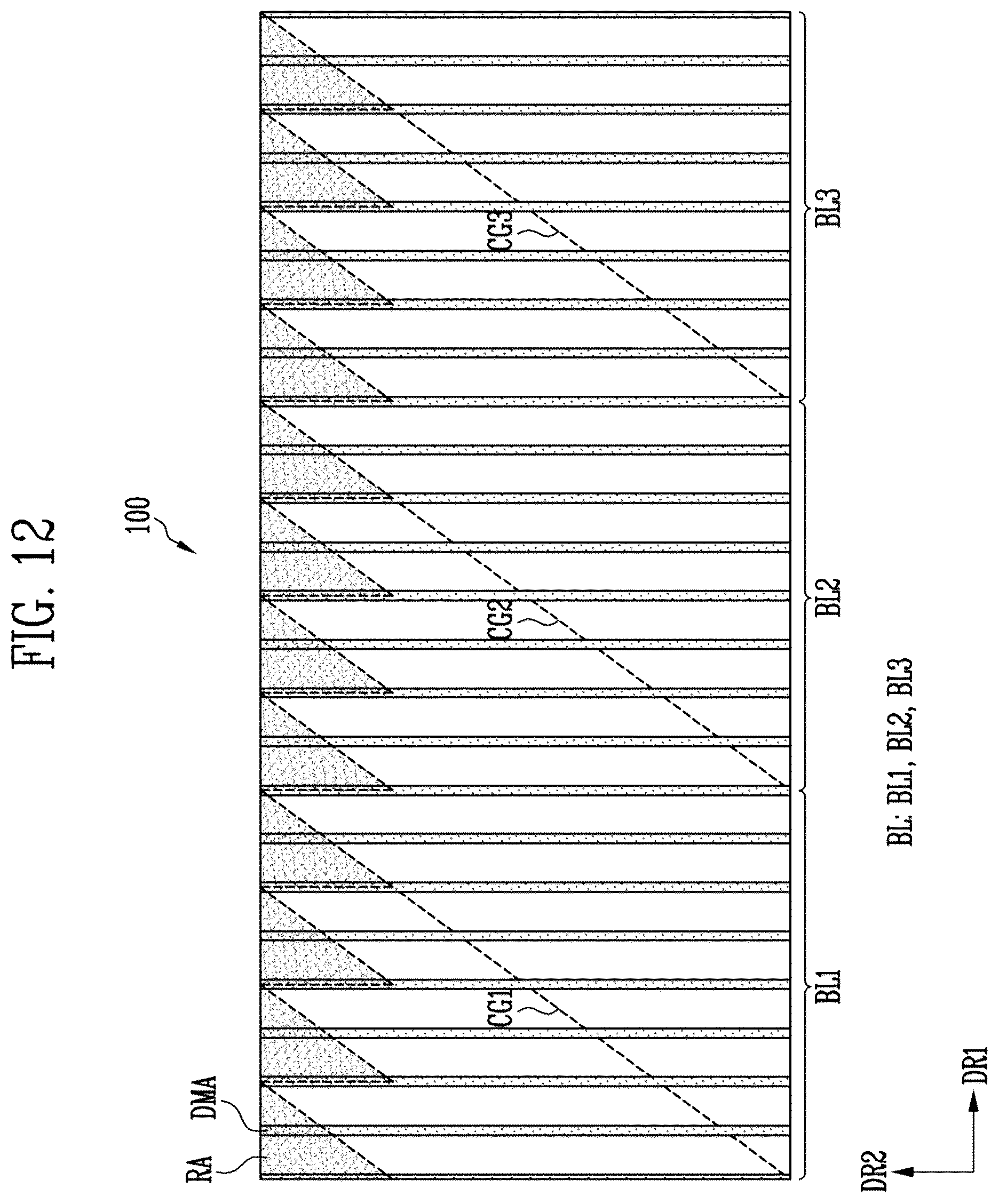 Patent US12317598 Figure 12 – Display device with single side driving structure