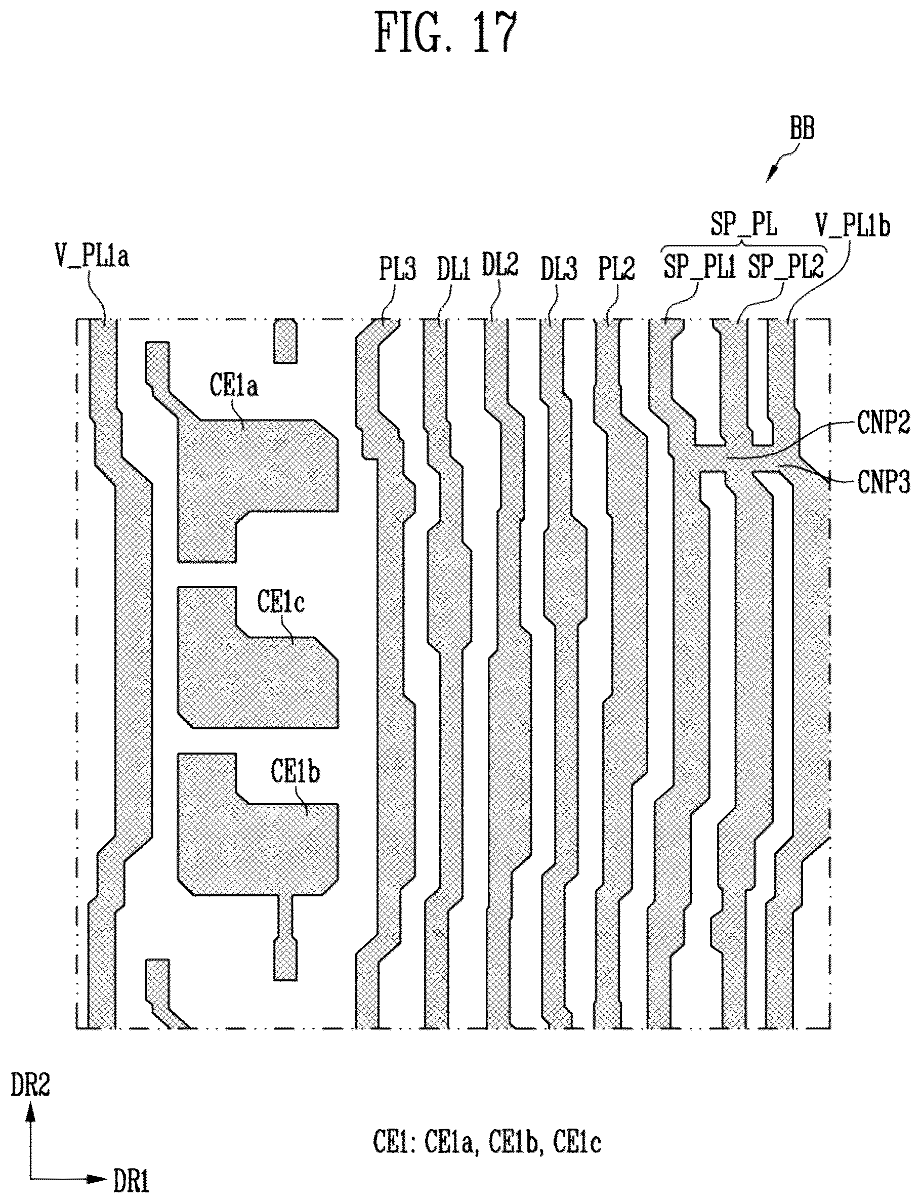 Patent US12317598 Figure 17 – Display device with single side driving structure