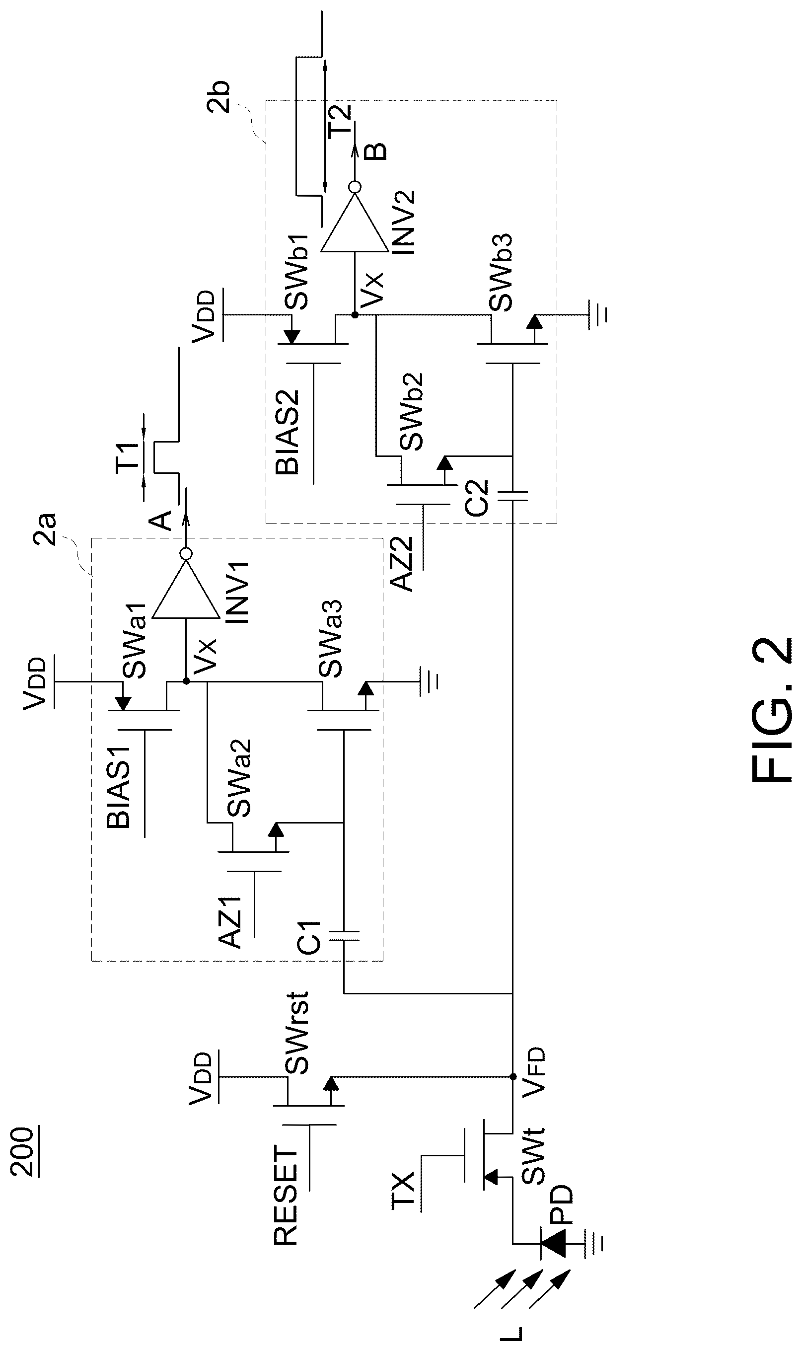 Patent US12317604 Figure 2 – Analog operation circuit for processing pixel data in analog phase