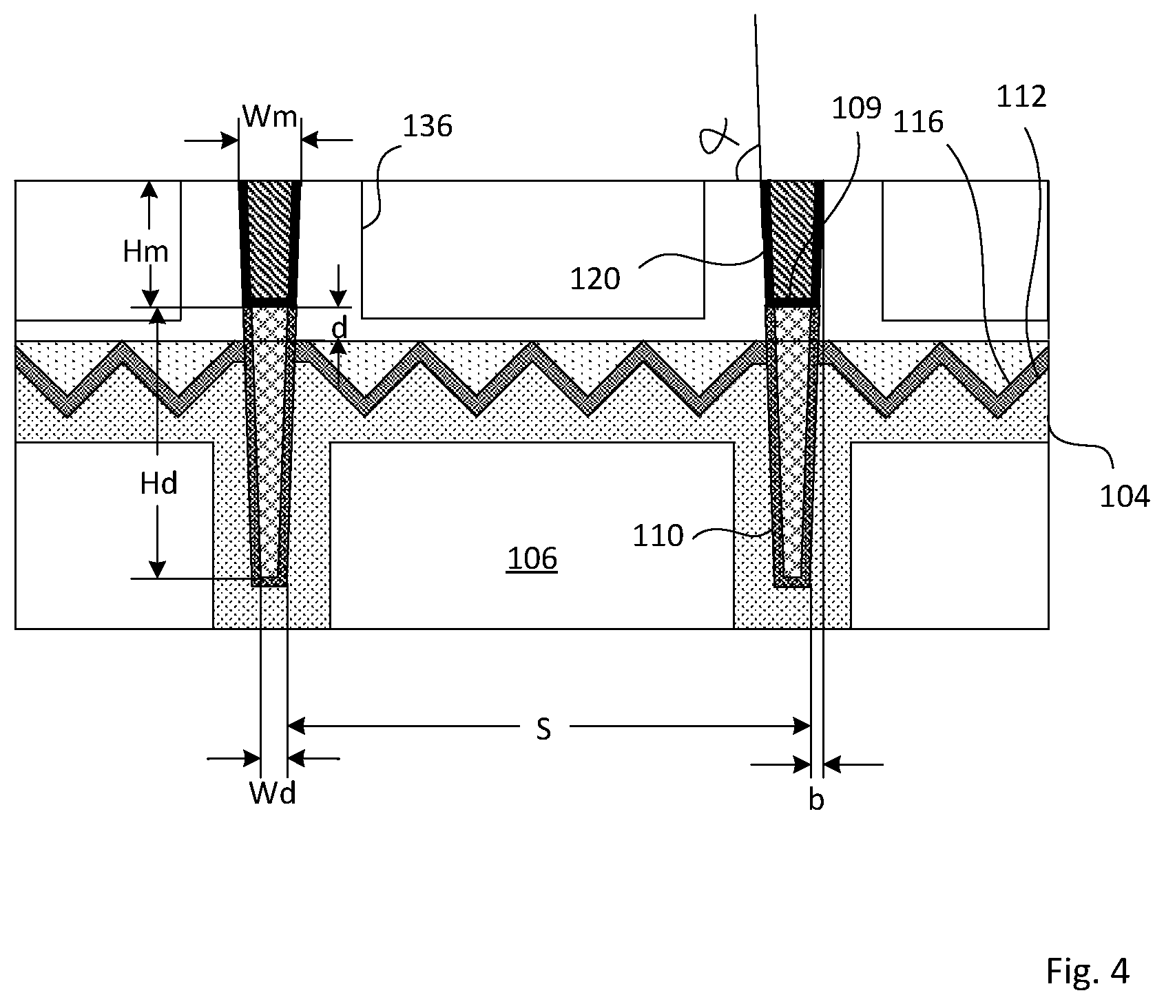 Patent US12317613 Figure 4 – Self aligned grids in BSI image sensor