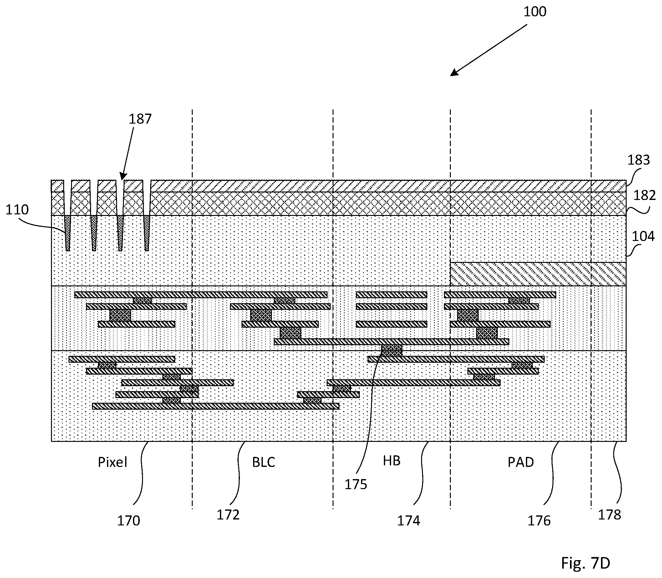 Patent US12317613 Figure 11 – Self aligned grids in BSI image sensor
