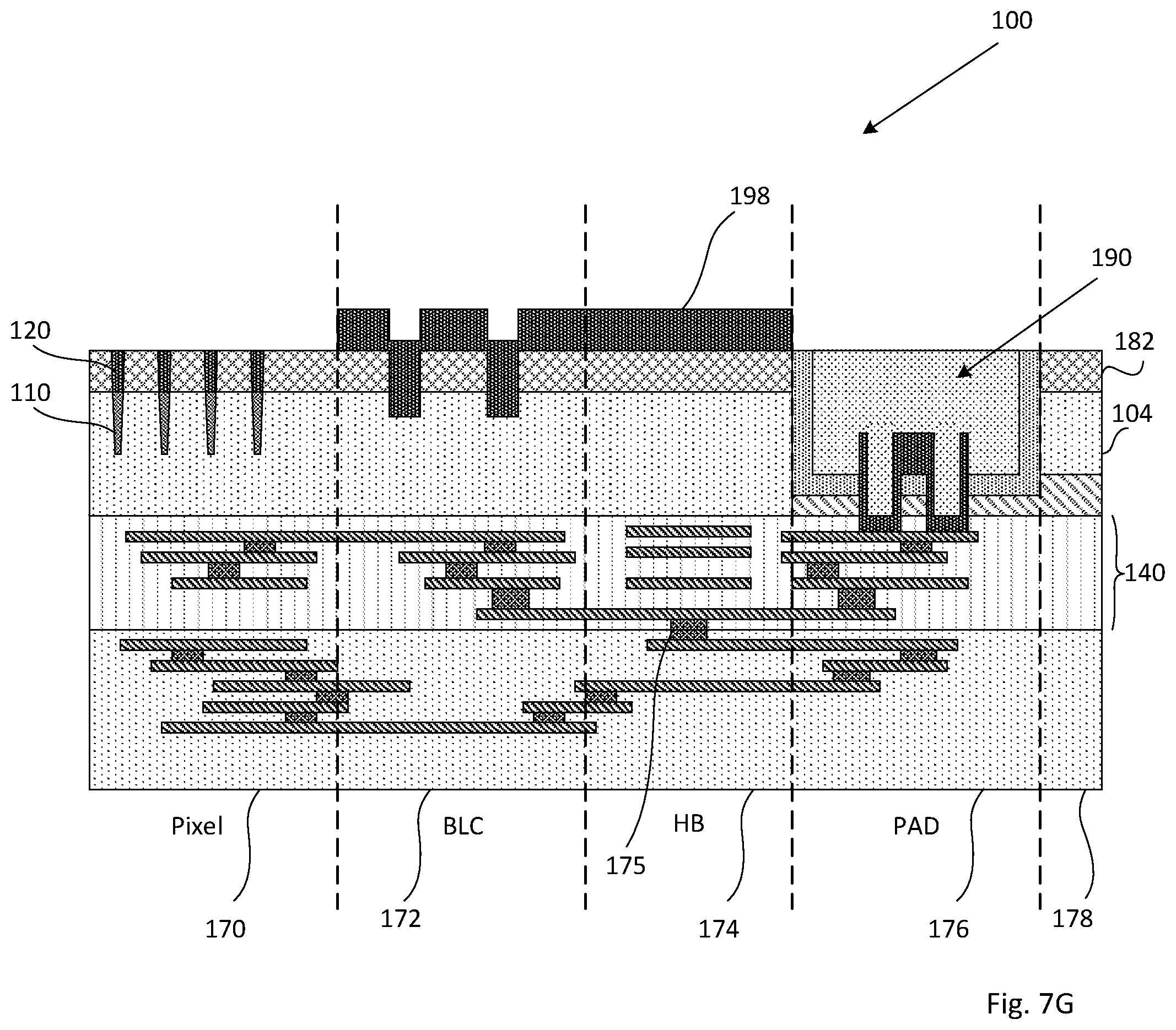 Patent US12317613 Figure 14 – Self aligned grids in BSI image sensor