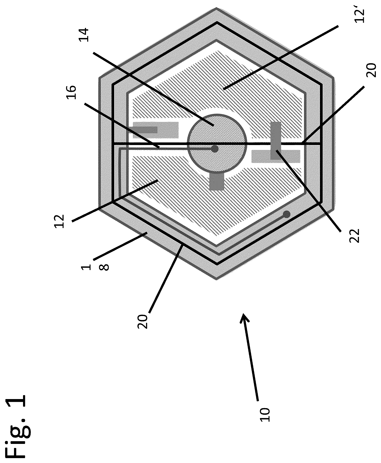 Patent US12317618 Figure 1 – Photosensitive pixel structure with front side coating for retinal implant