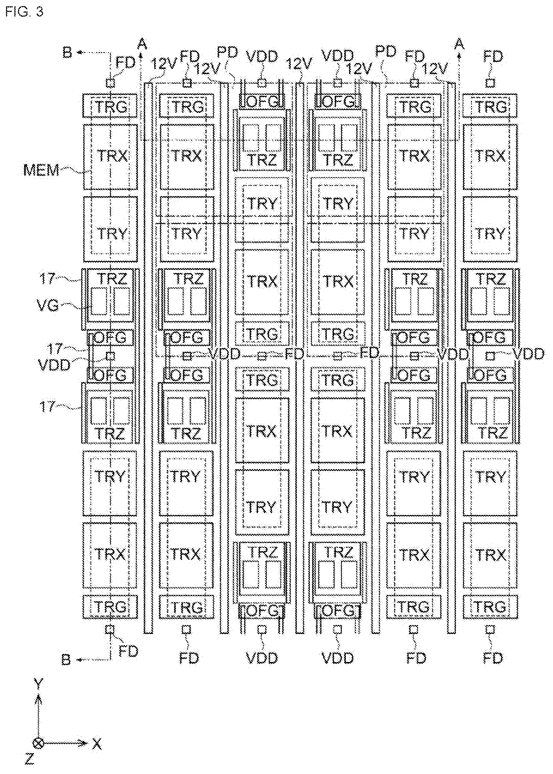 Patent US12317623 Figure 3 – Imaging apparatus, manufacturing method thereof, and electronic equipment