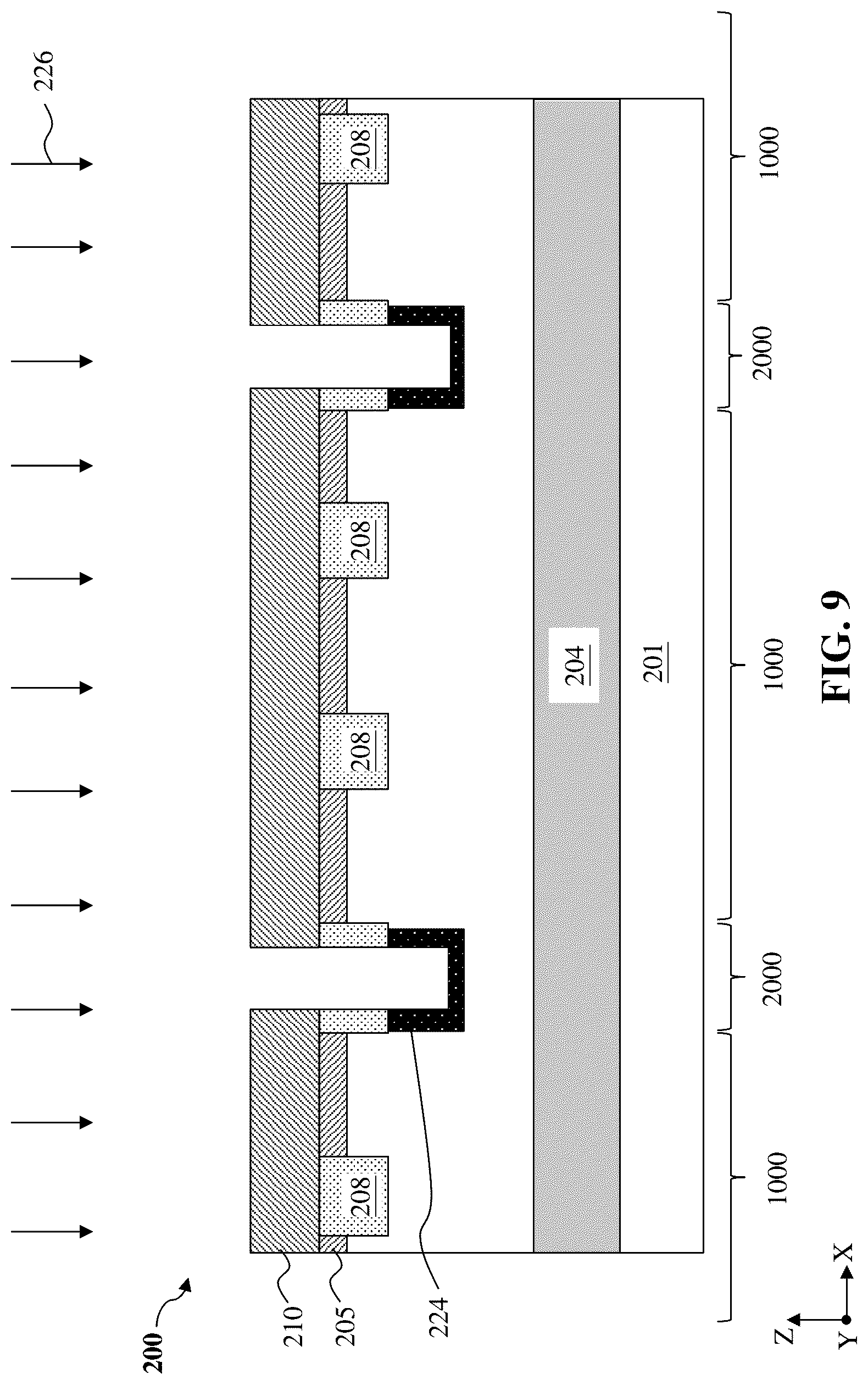 Patent US12317625 Figure 9 – Image sensor pixel with deep trench isolation structure