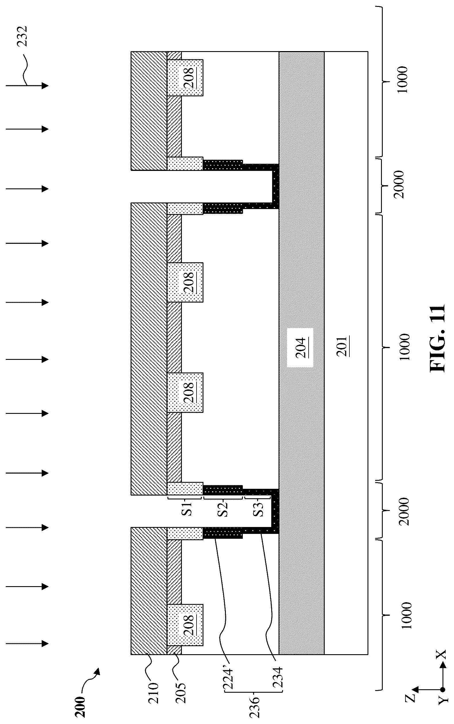 Patent US12317625 Figure 11 – Image sensor pixel with deep trench isolation structure