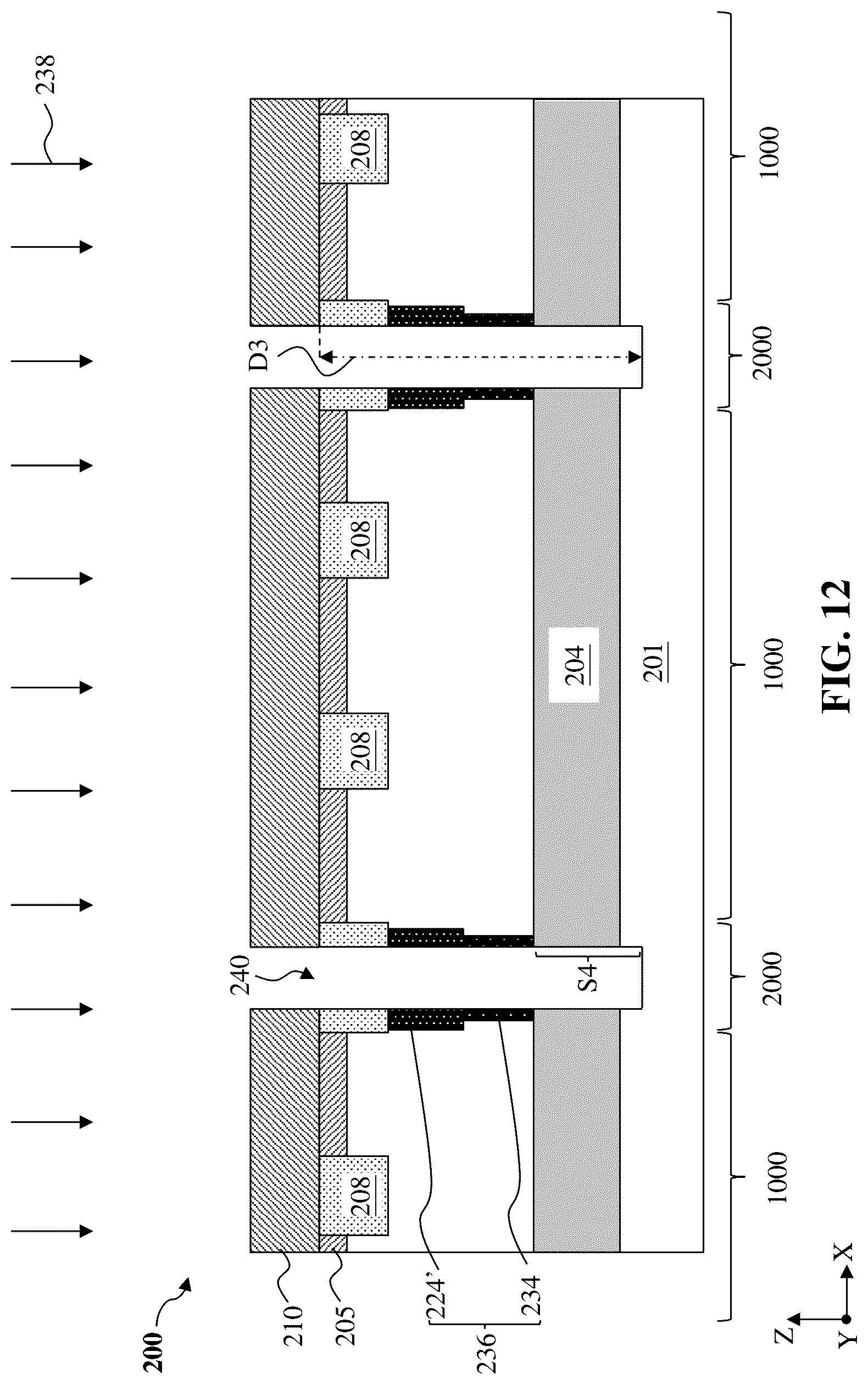 Patent US12317625 Figure 12 – Image sensor pixel with deep trench isolation structure