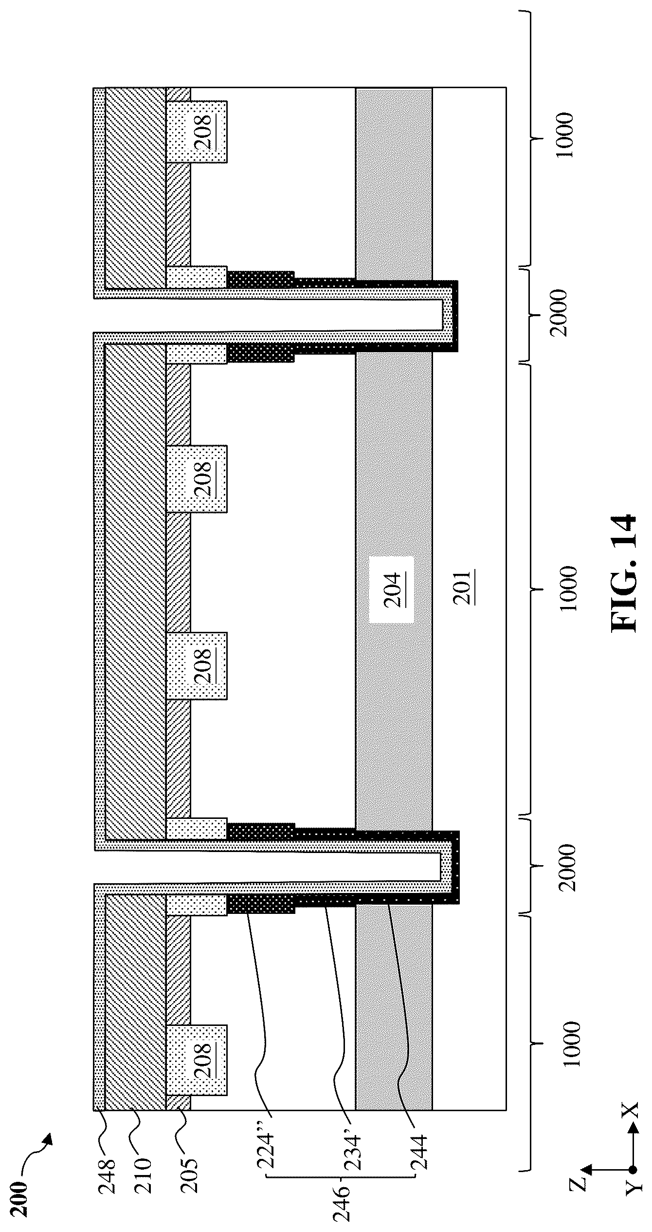 Patent US12317625 Figure 14 – Image sensor pixel with deep trench isolation structure