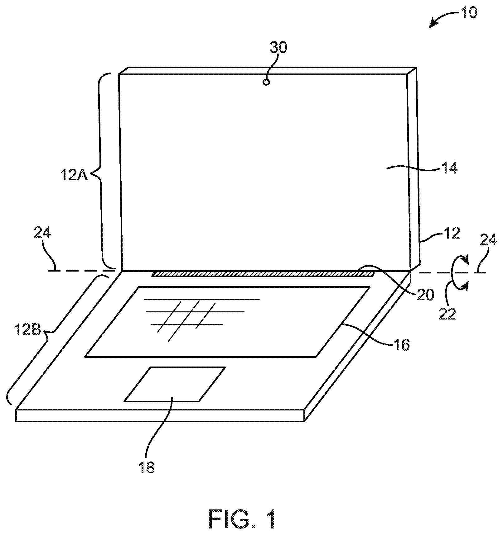 Patent US12317631 — Displays with camera window openings — Figure 1