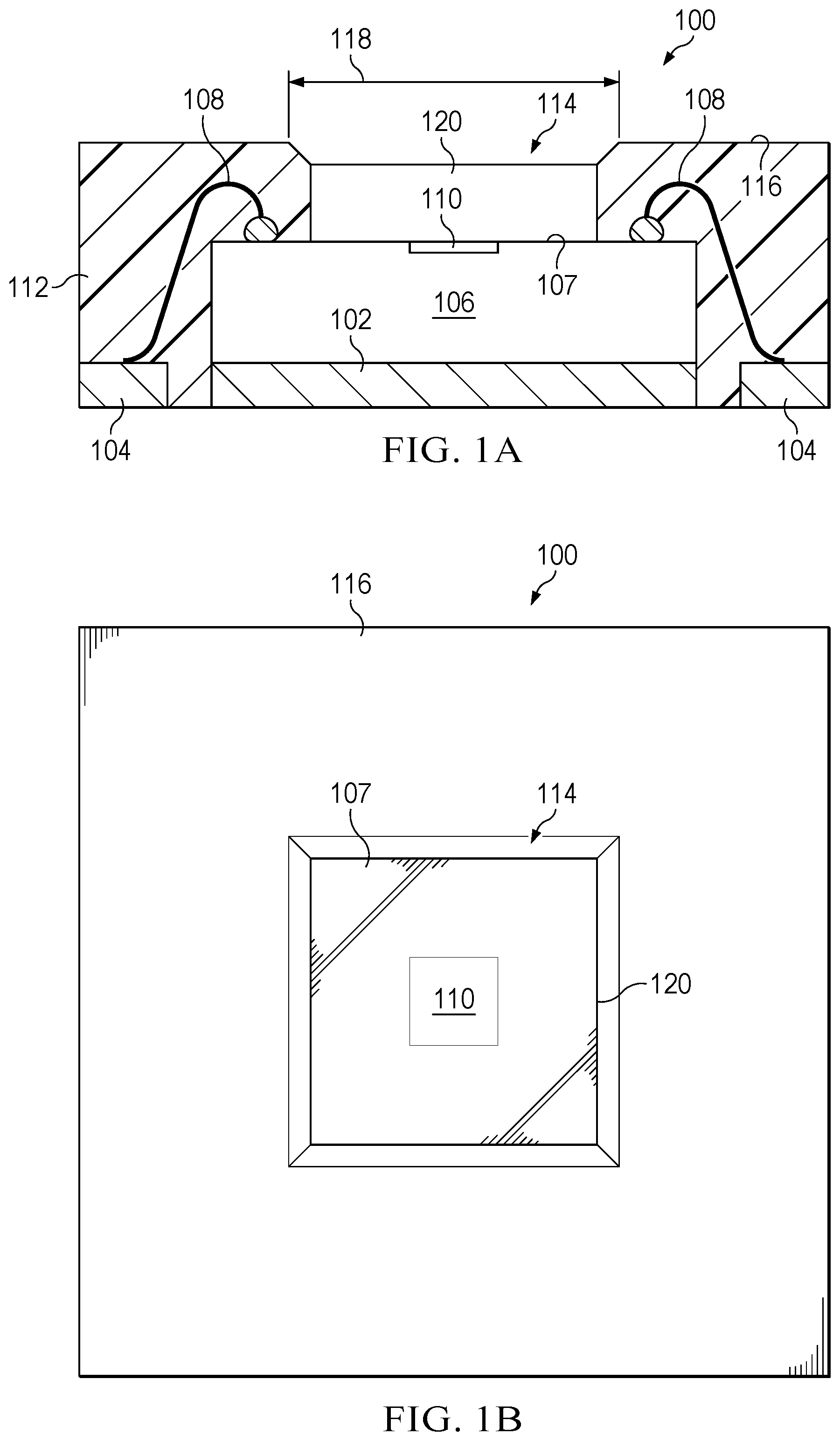 Patent US12317638 Figure 1 – Sensor packages with wavelength-specific light filters