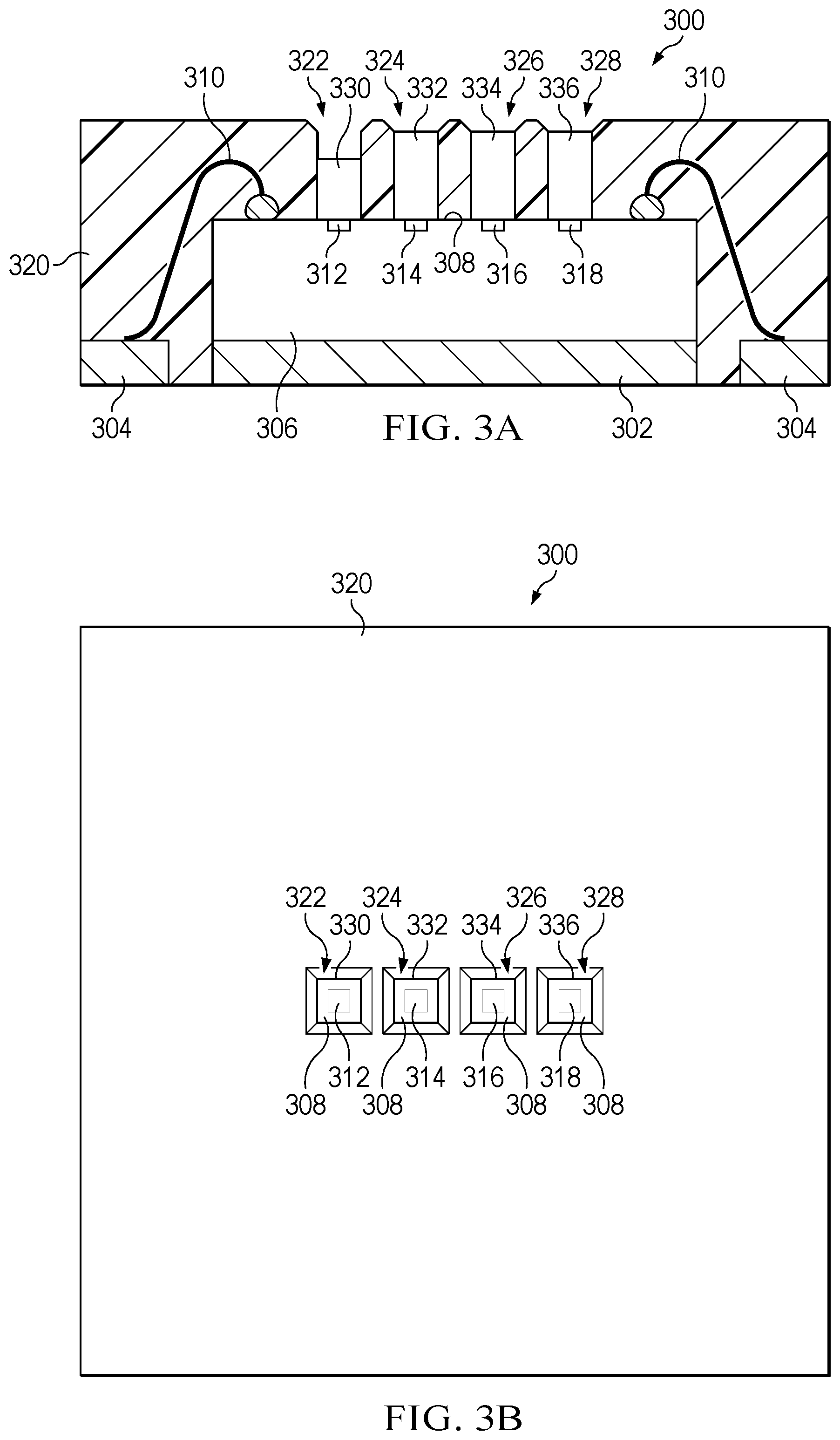 Patent US12317638 Figure 5 – Sensor packages with wavelength-specific light filters