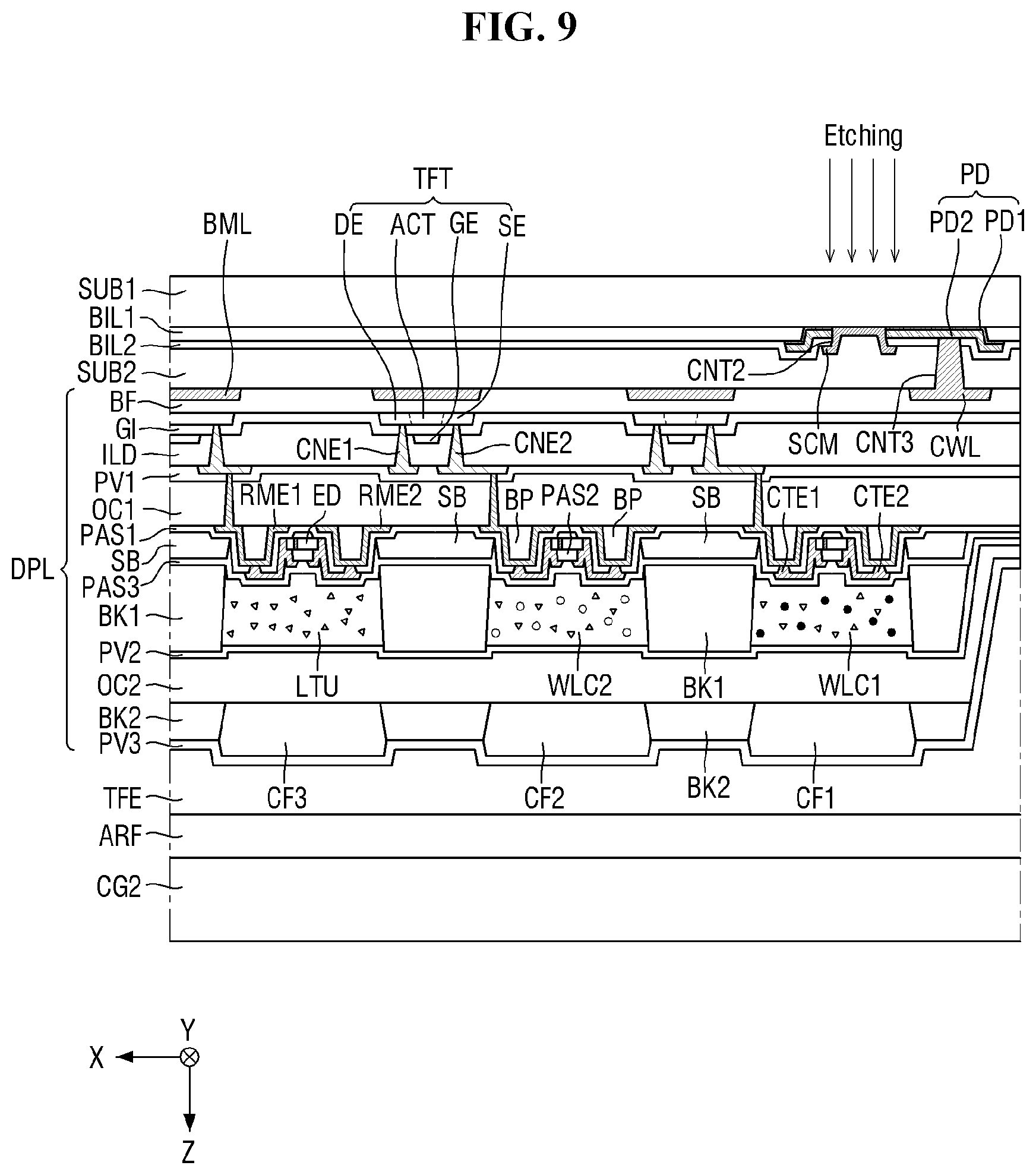 Patent US12317645 Figure 8 – Display device, method of providing the same, and tiled display device including display device